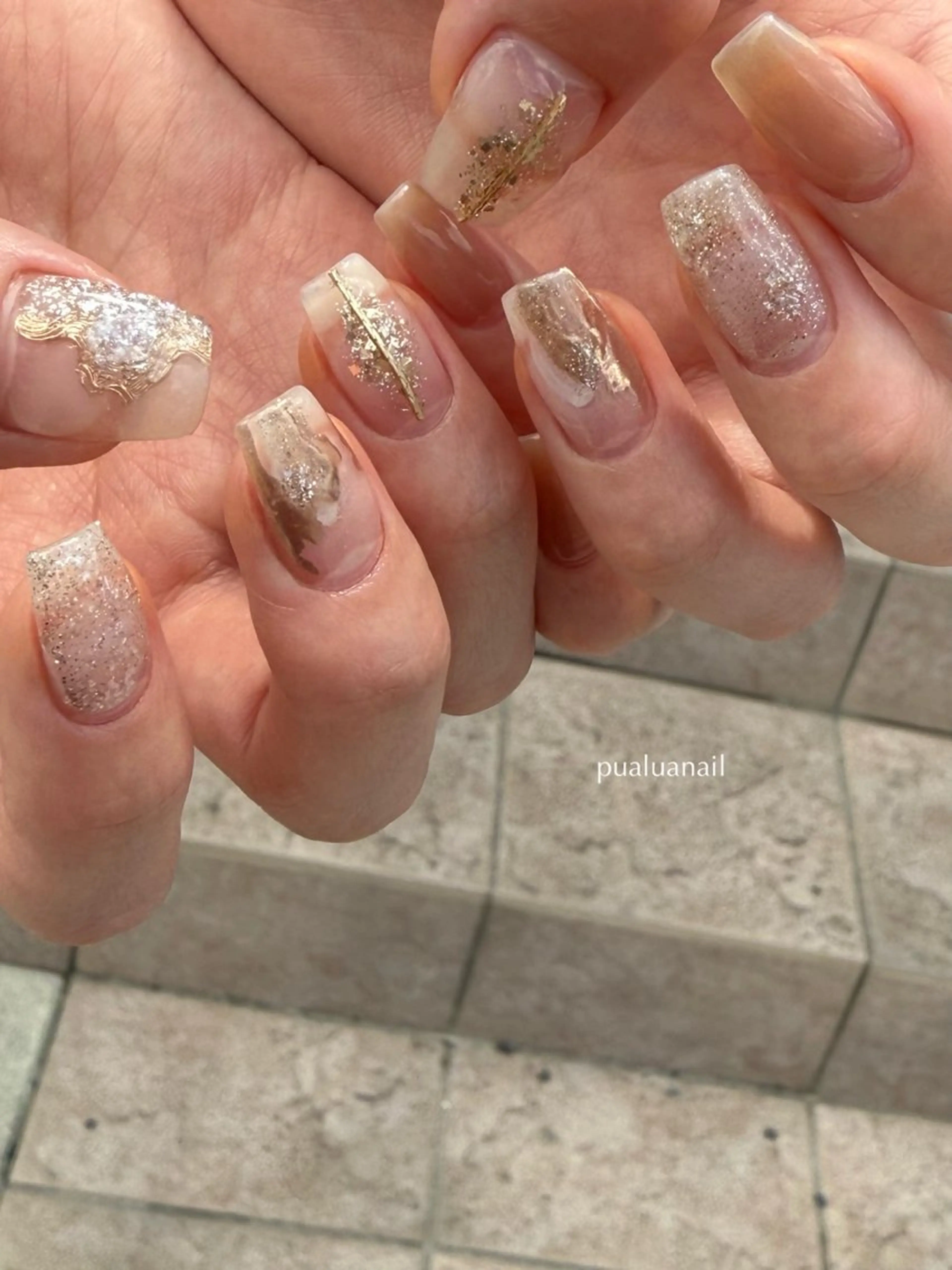 ネイル ニュアンスネイル ハンドネイル pualua miharuのネイルデザイン