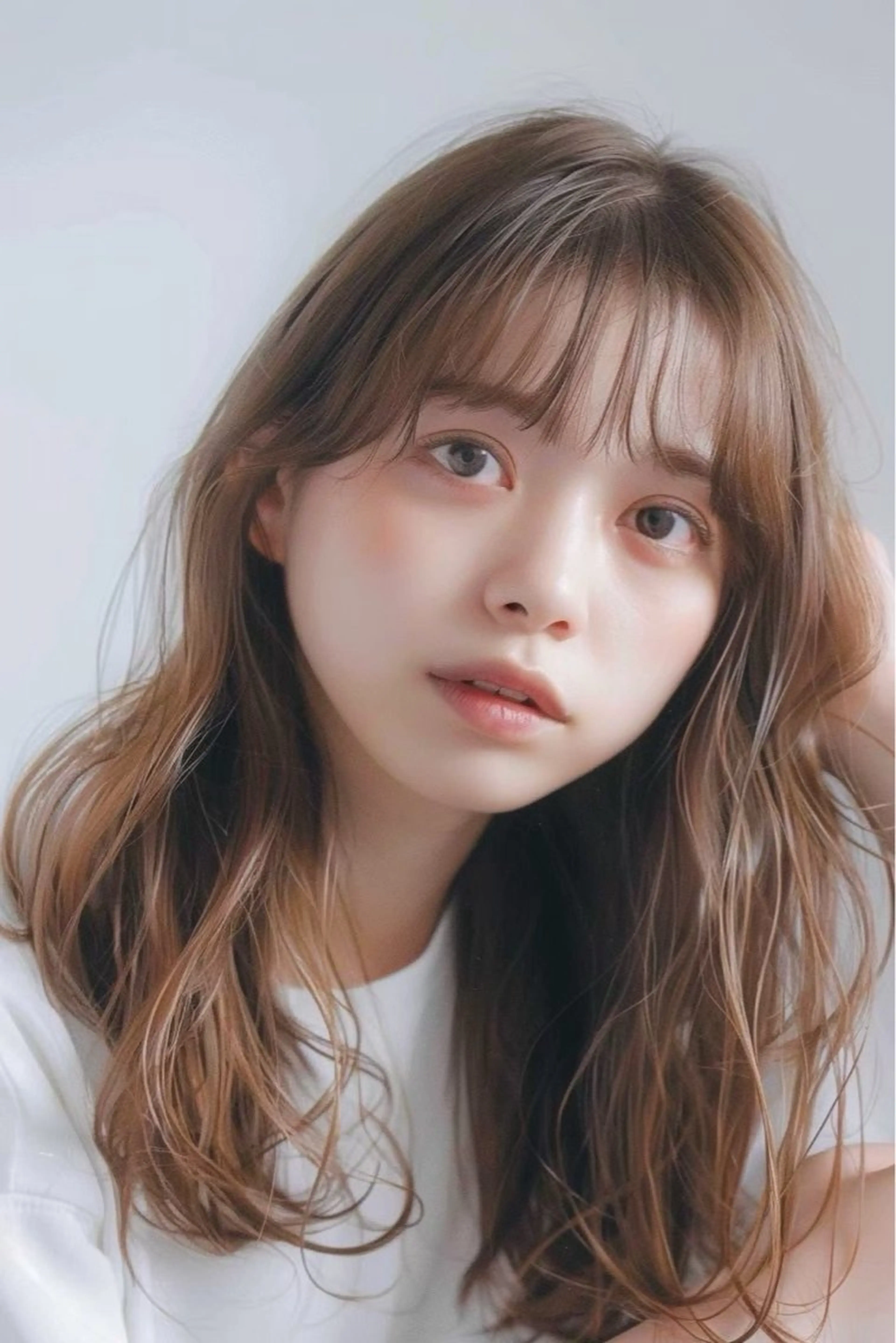 ミディアム カラー カット ヘアカラー トリートメント 最新ケアカラー 髪質改善/YUTOのヘアスタイル