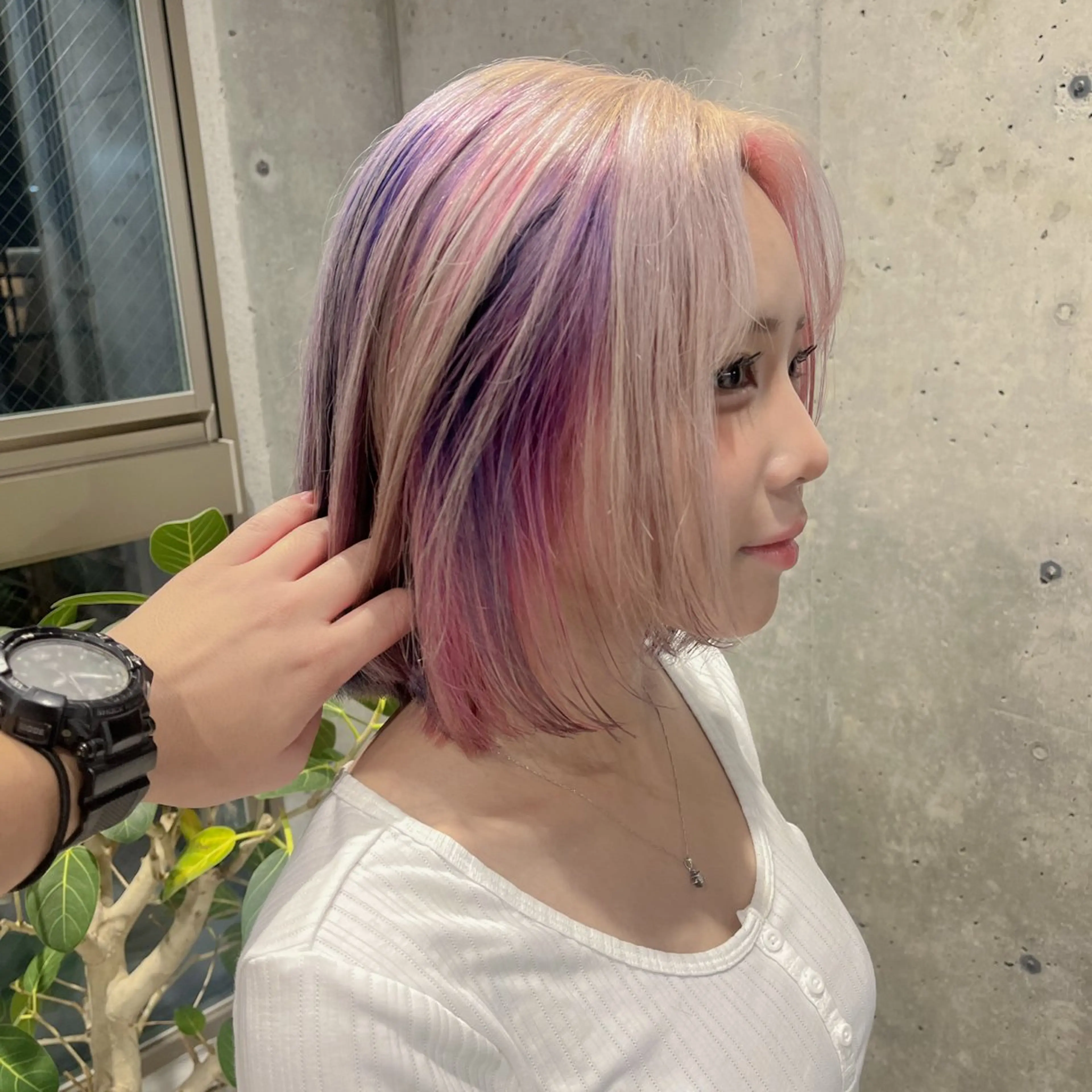 ショート カラー ヘアカラー トリートメント トレンドデザイン× 顔周りレイヤー/牧原のヘアスタイル