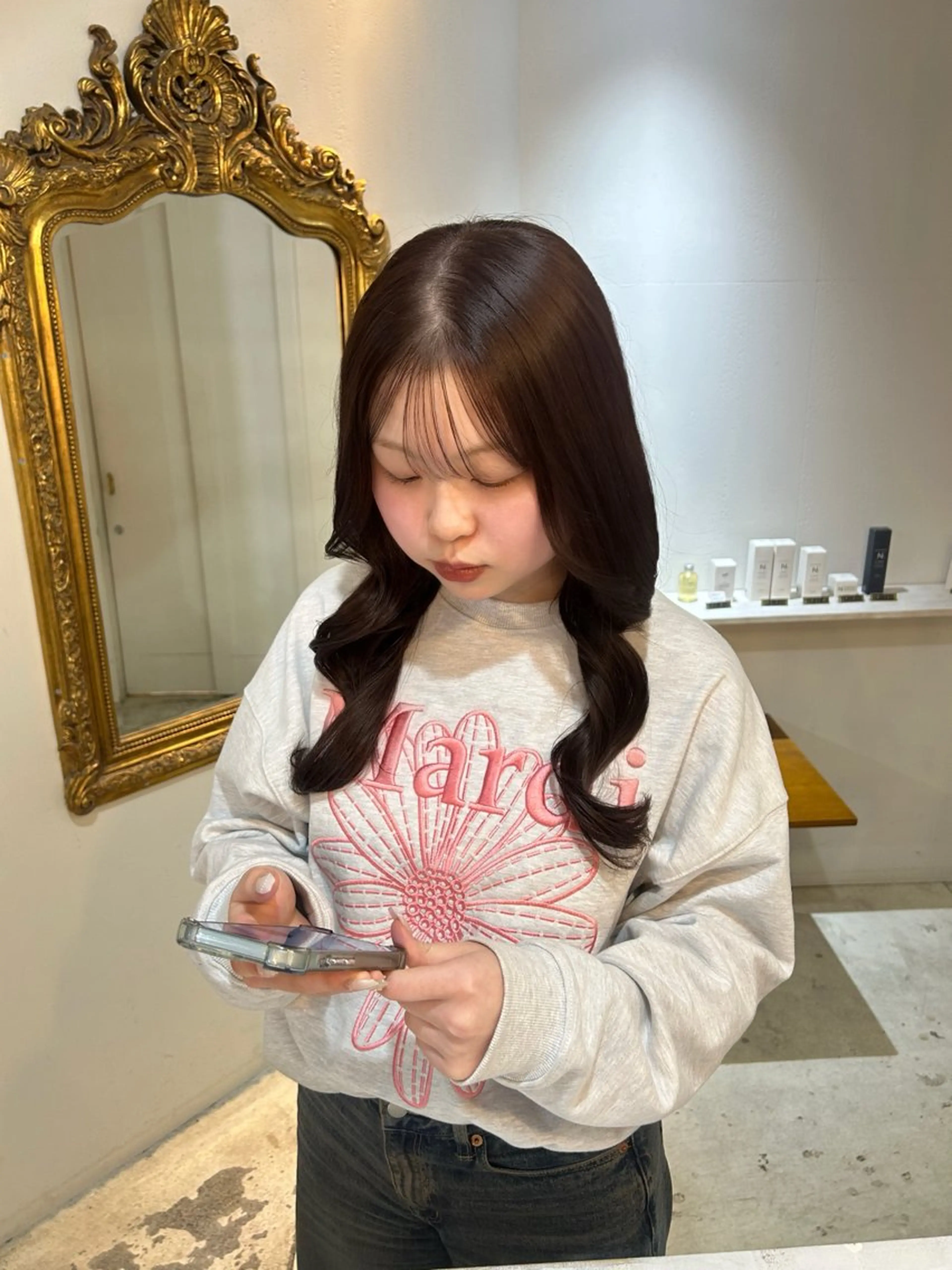 カラー 透明感カラー ヘアカラー トリートメント ⋆｡˚✩kokoro /ダブルカラー💎のヘアスタイル