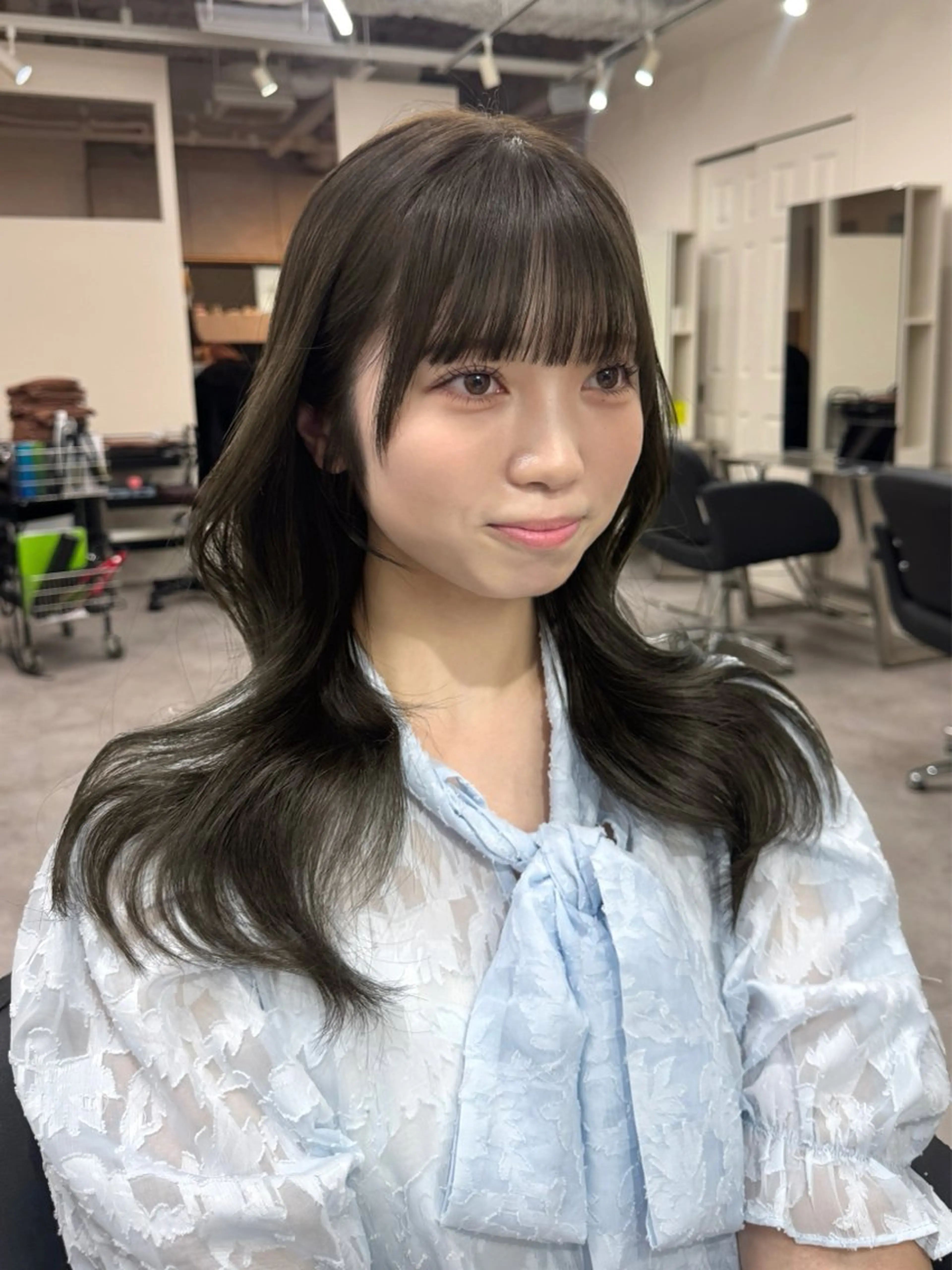 セミロング カラー カット ヘアカラー トリートメント ヘッドスパ 🎀盛れる顔周り×レ イヤー×透明感/米田のヘアスタイル