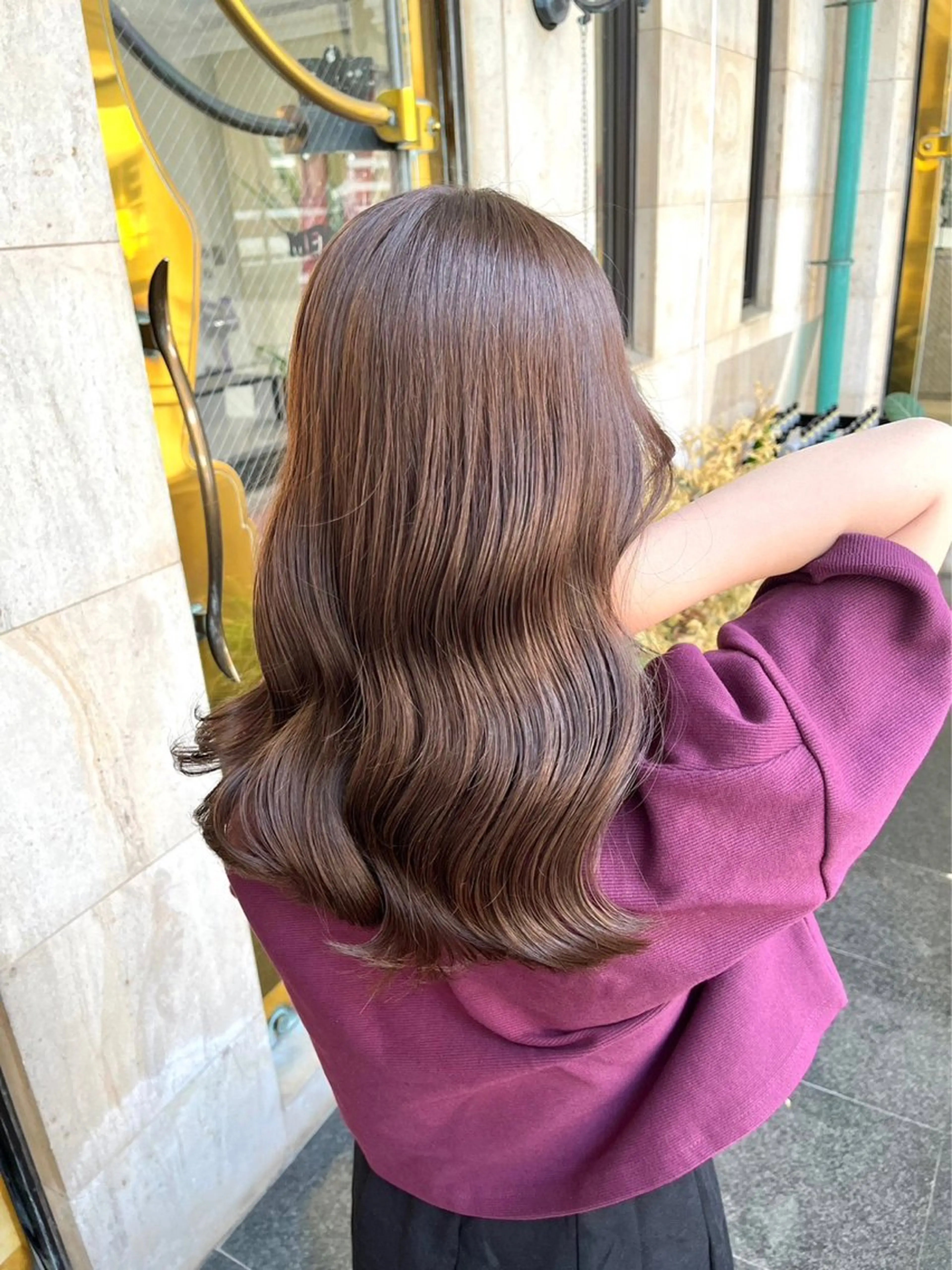 ロング カラー ブリーチ ダブルカラー ハイライトカラー ブリーチなしカラー ハイライト 艶髪/髪質改善/ NATSUKI🍯のヘアスタイル