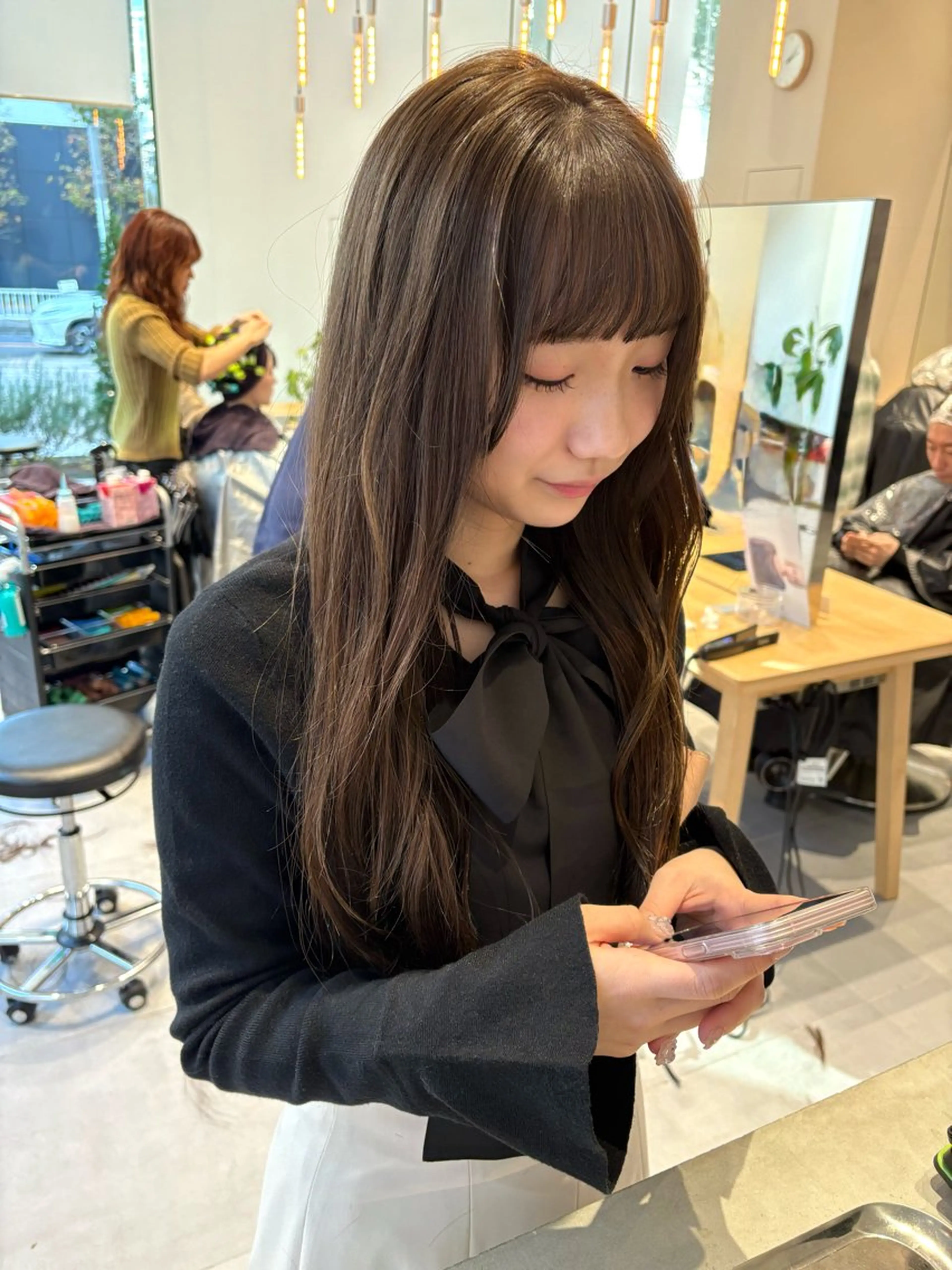 ロング カラー ヘアカラー トリートメント ヘアセット レイヤーカット/ 透明感カラー🪼風香のヘアスタイル