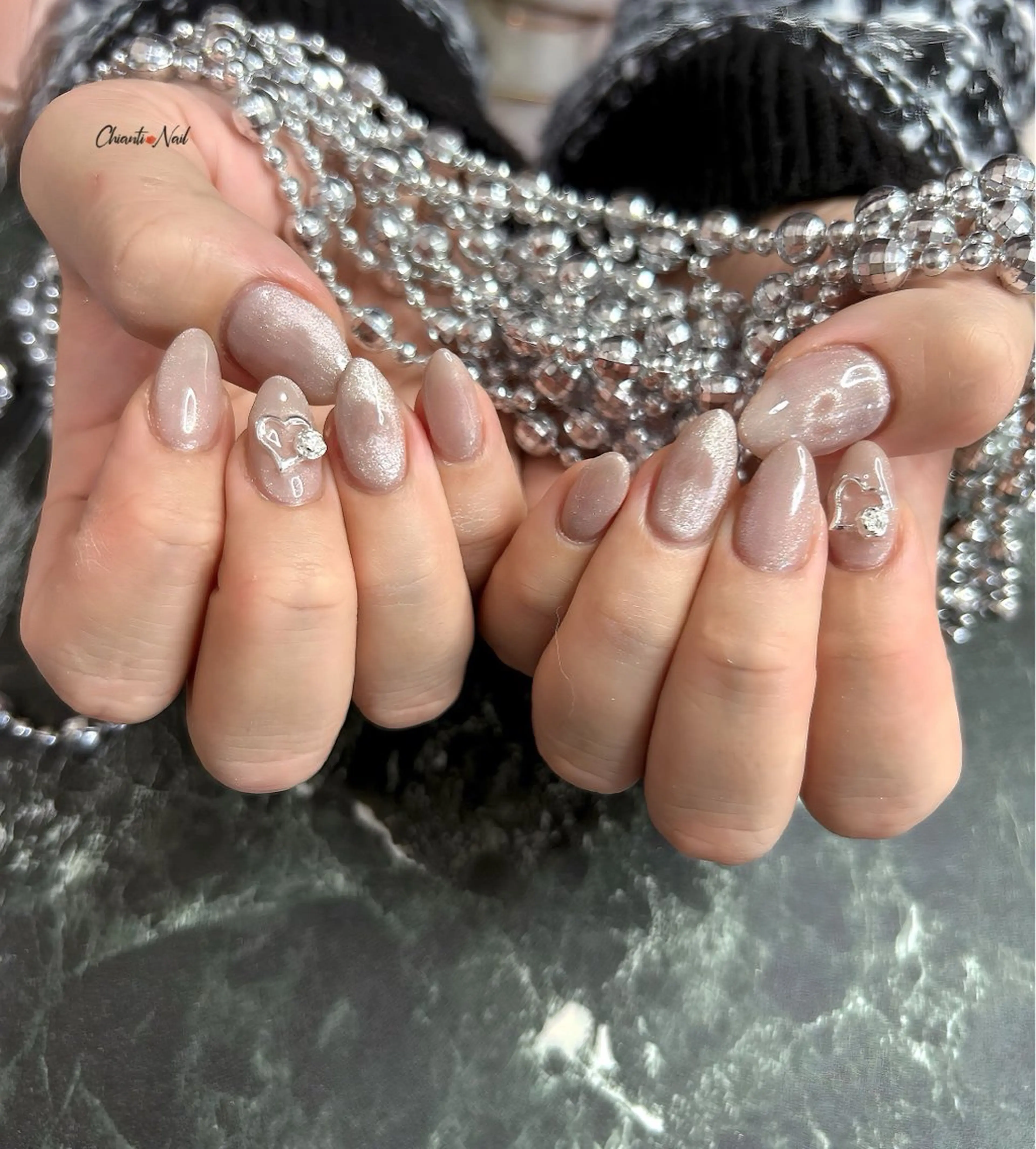 ネイル ハート マグネットネイル Chianti Nailのネイルデザイン