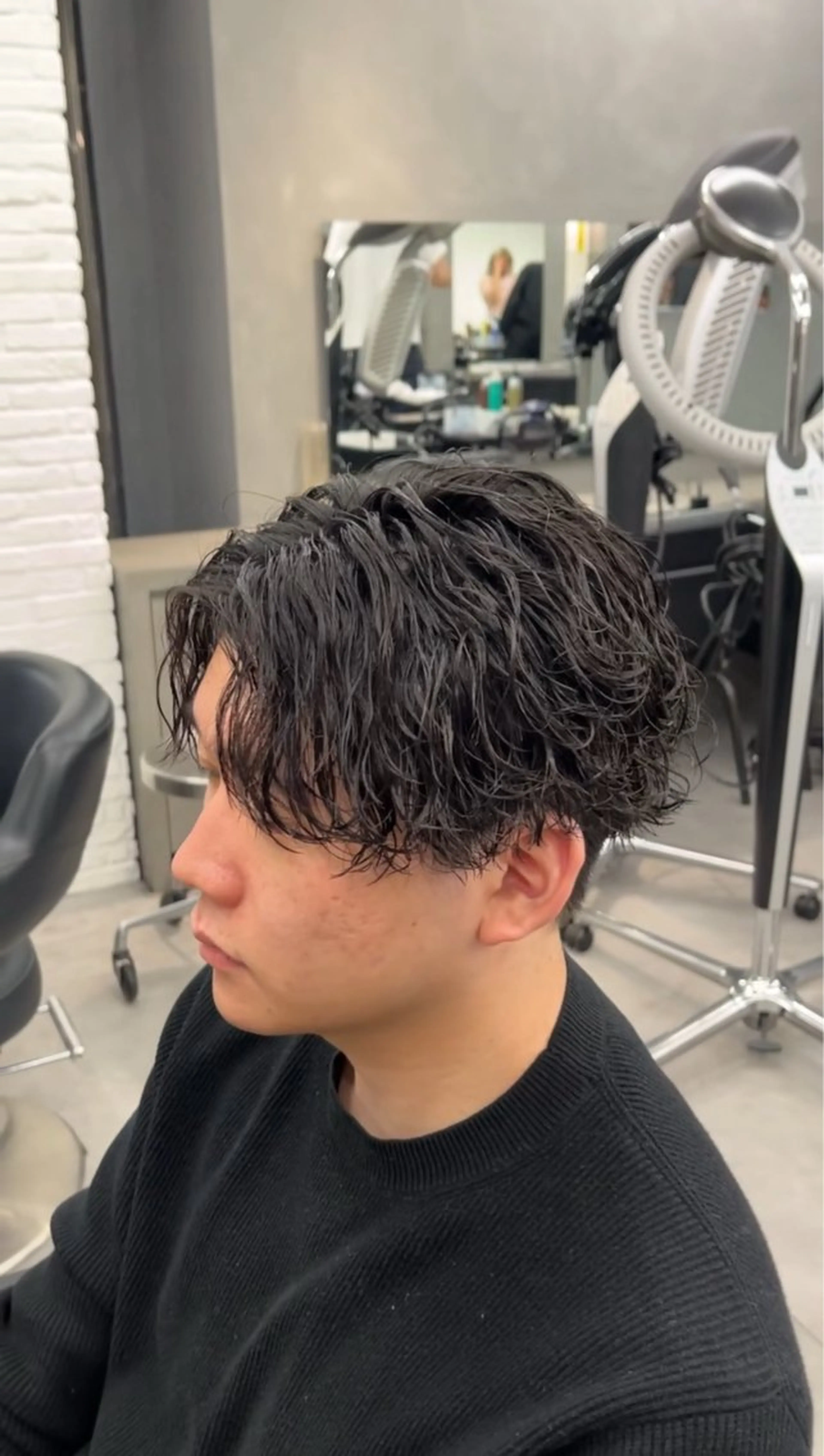 パーマ メンズ カット パーマ ØVARL　Jingumae所属・原宿/メンズパーマ/ 山﨑星音のヘアスタイル