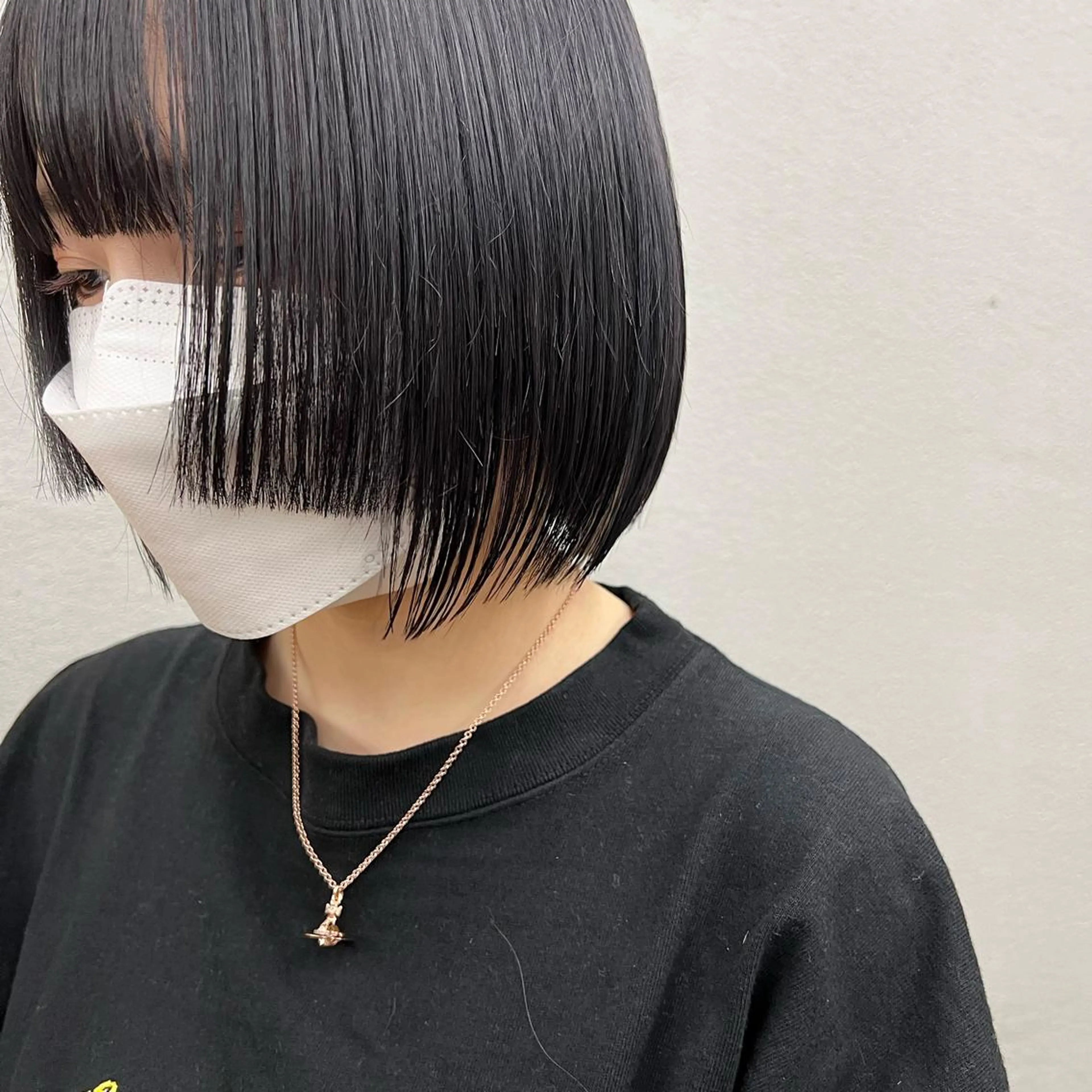 ショート カラー ボブ 姫カット カット ヘアカラー トリートメント お顔まわりカット🌱 emo.村松泉綺のヘアスタイル