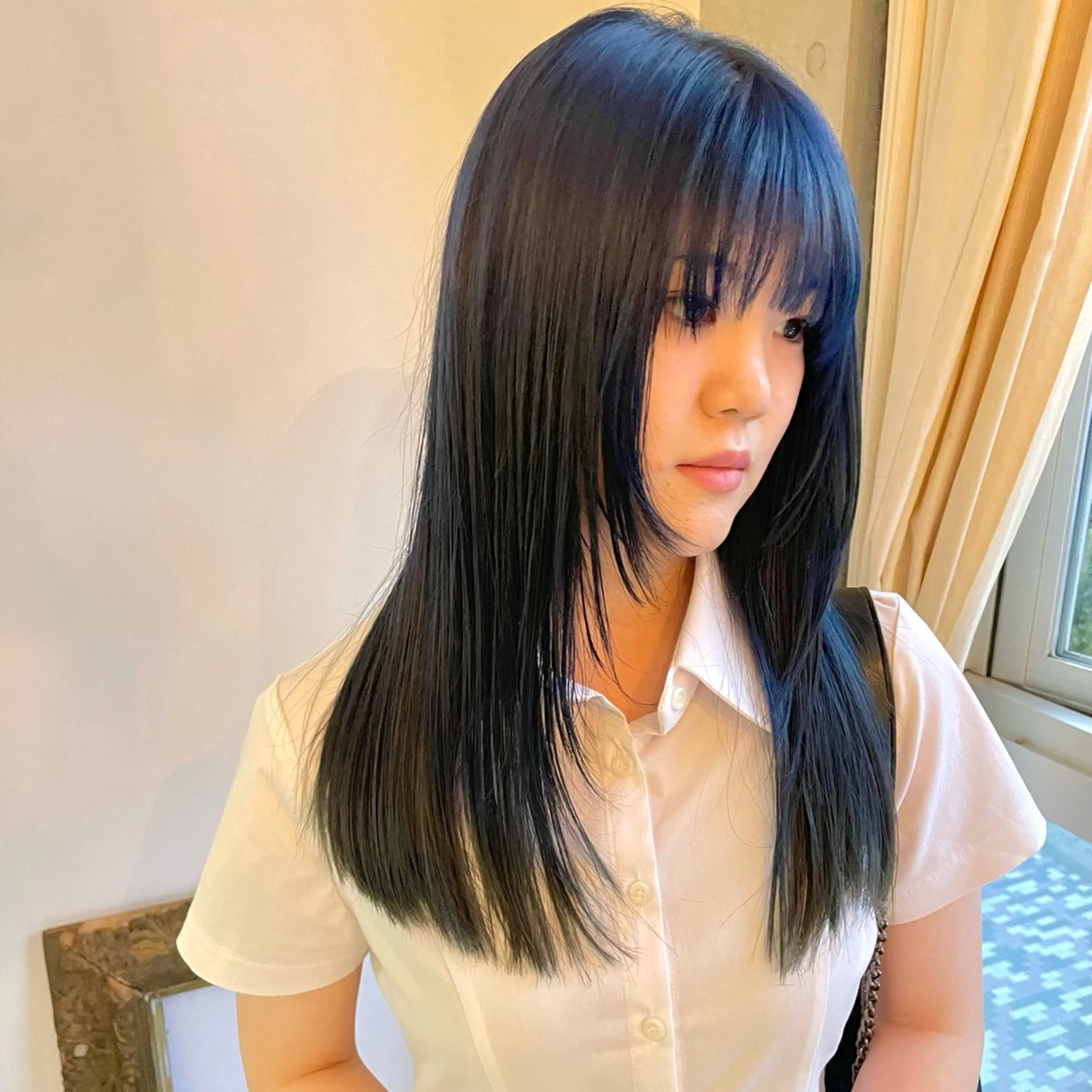 ロング カラー ブリーチ 顔周りカット カット ヘアカラー ショート/ブリーチ mizuki🐋のヘアスタイル
