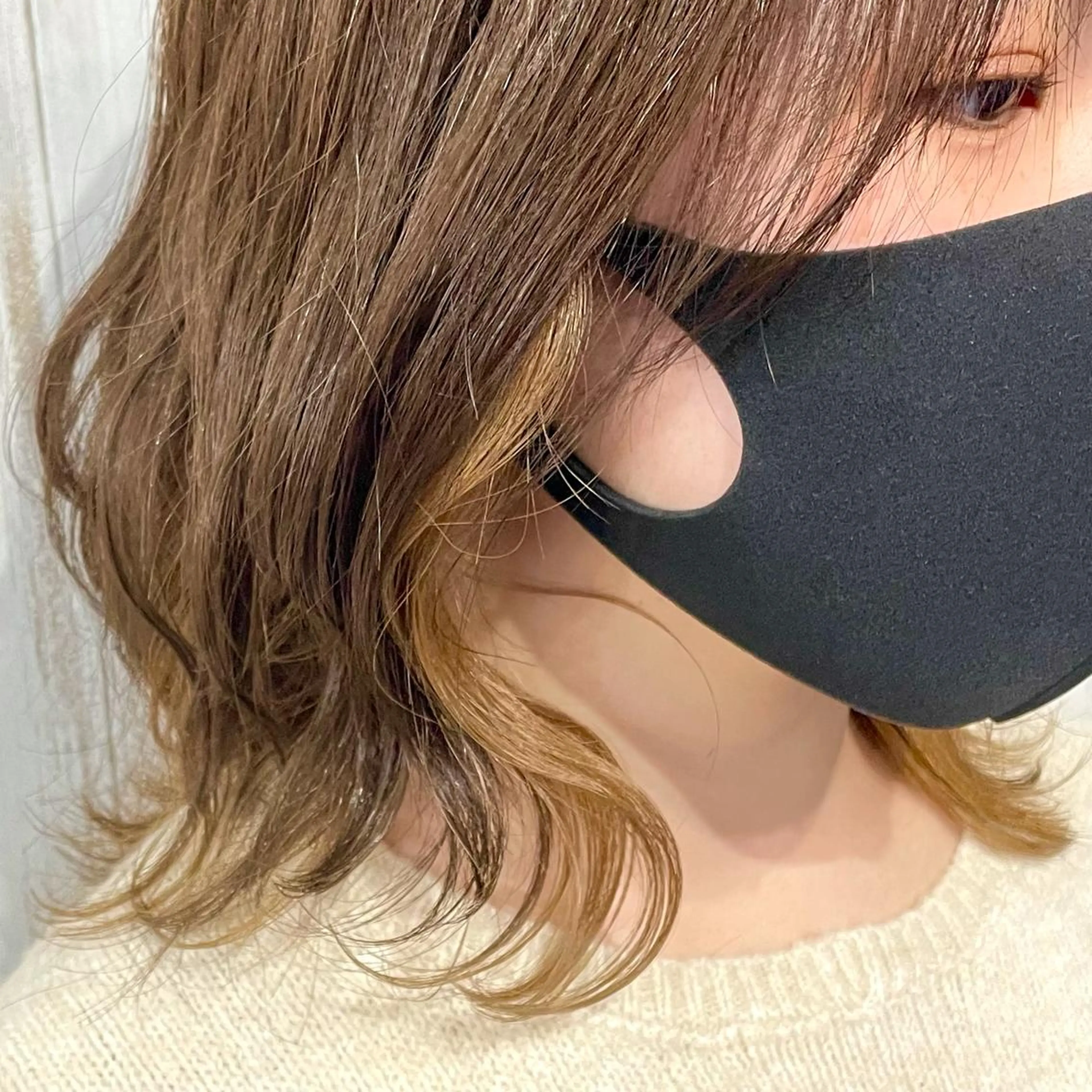 ミディアム カラー ヘアアレンジ 🌿美髪矯正/透明感 カラー/安川🌿のヘアスタイル
