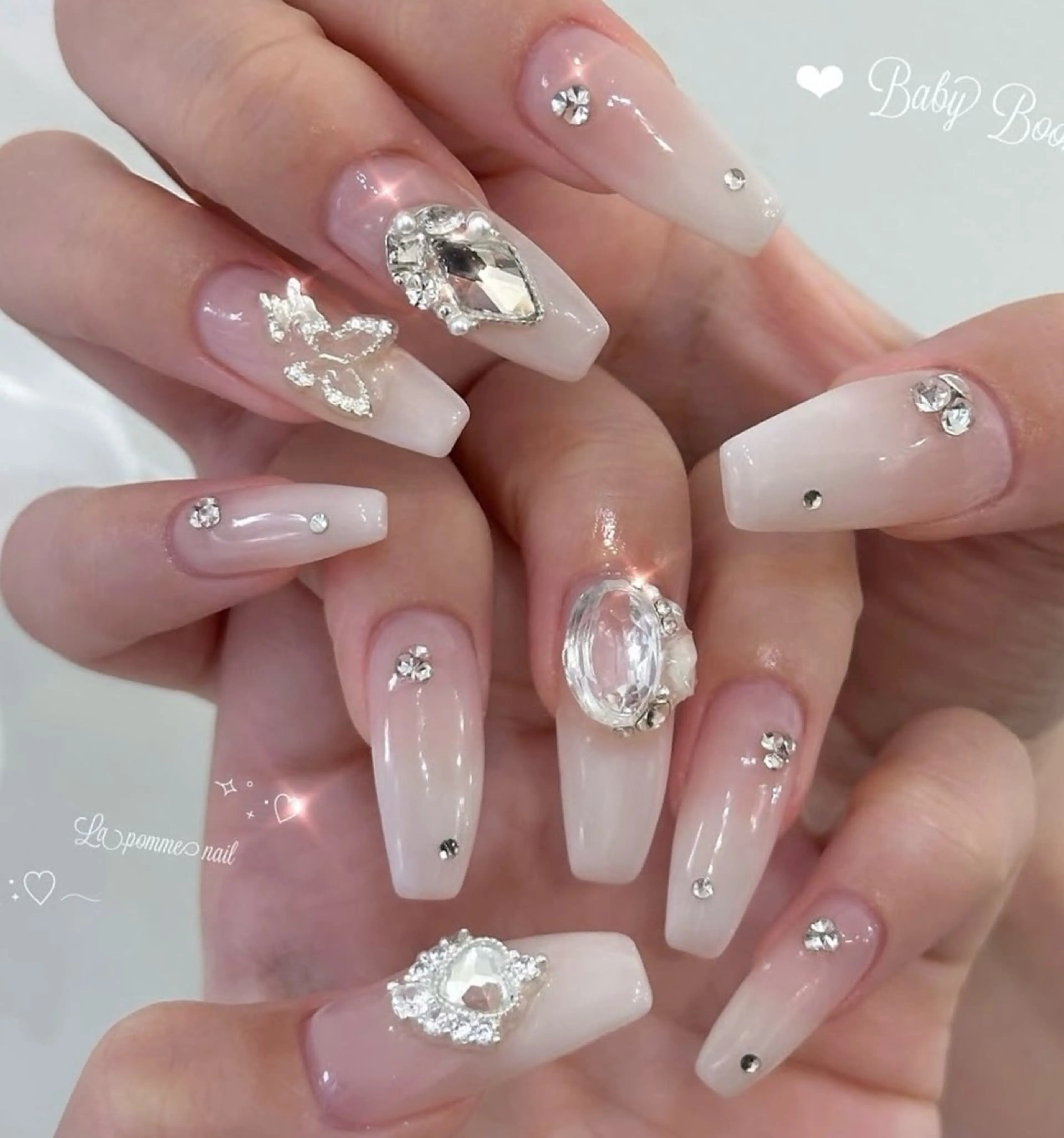 ネイル 韓国ネイル 持ち込み ニュアンスネイル ネイルチップ ハンドネイル TABI ANA.CHUOのネイルデザイン