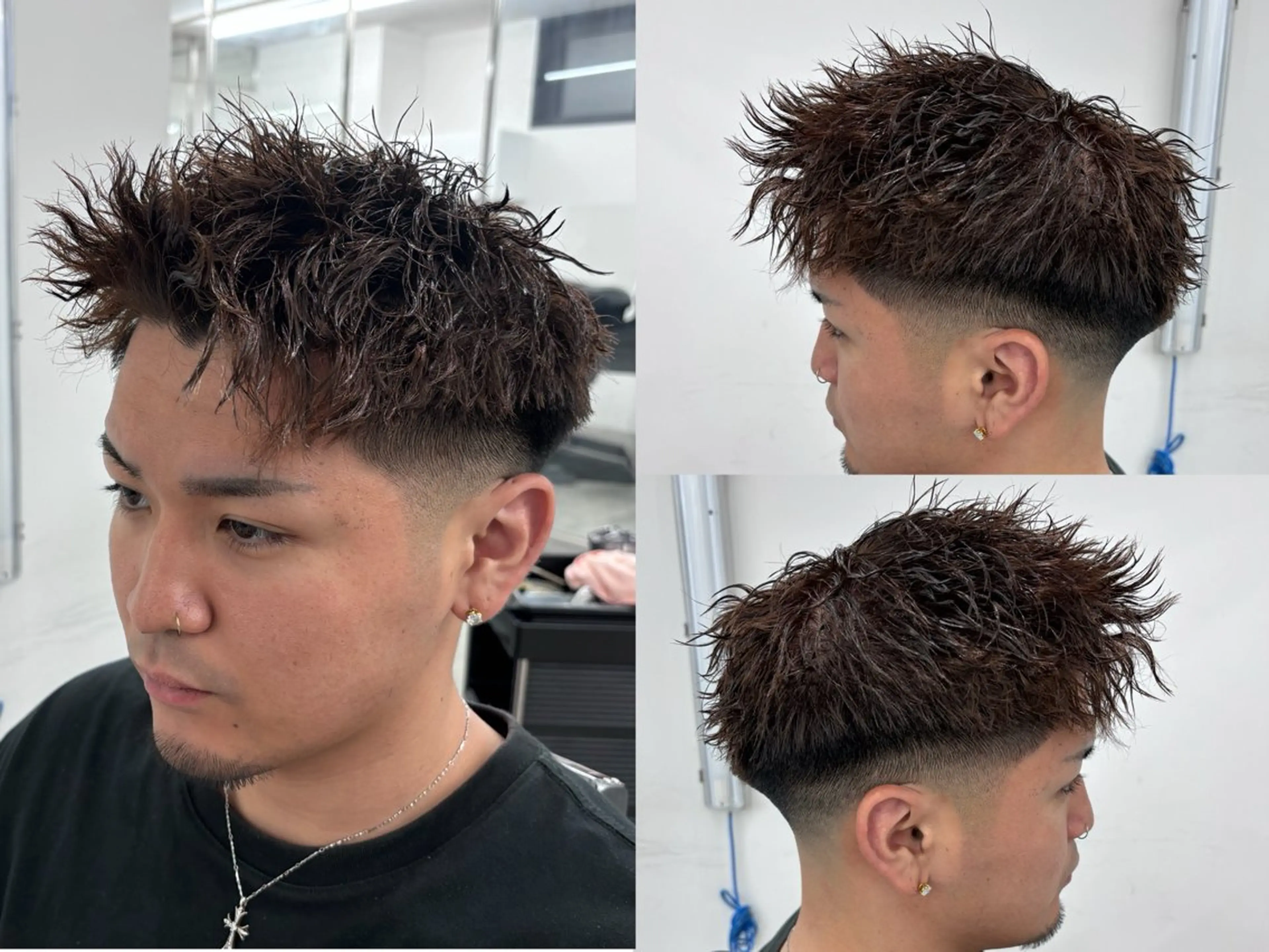 カラー パーマ メンズ メンズパーマ スパイキーショート 波巻きパーマ カット パーマ ヘッドスパ 土岐 仁/メンズ専門 パーマ特化美容師☆のヘアスタイル