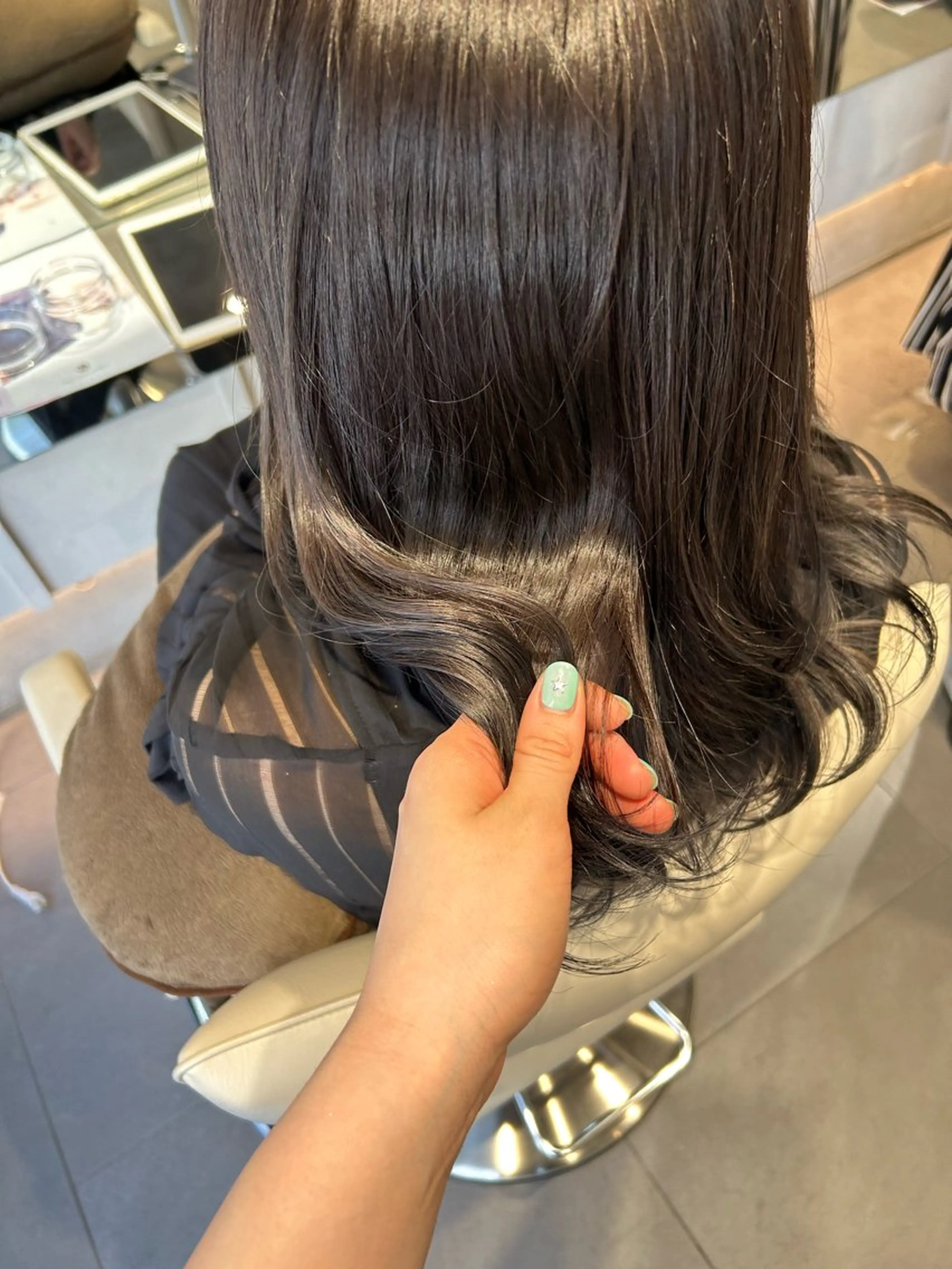 ミディアム カラー ブリーチ 透明感カラー ダブルカラー ブリーチなしカラー ヘアカラー 艶感/ナチュラル 🌿マアヤのヘアスタイル