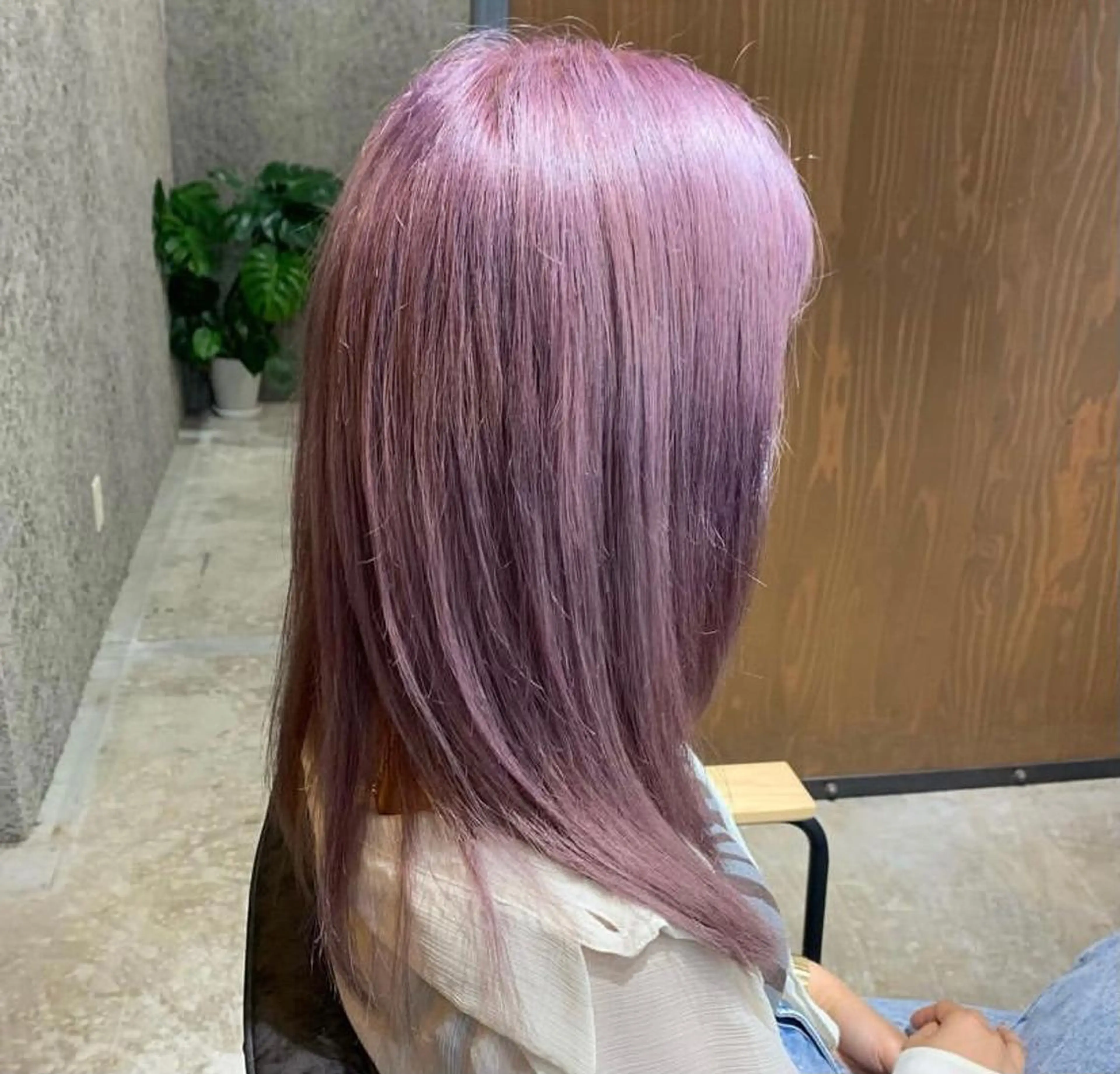 セミロング カラー ラベンダーカラー ラベンダーピンク ピンクカラー 💈Blanco💈 カラー&ケア🌈のヘアスタイル
