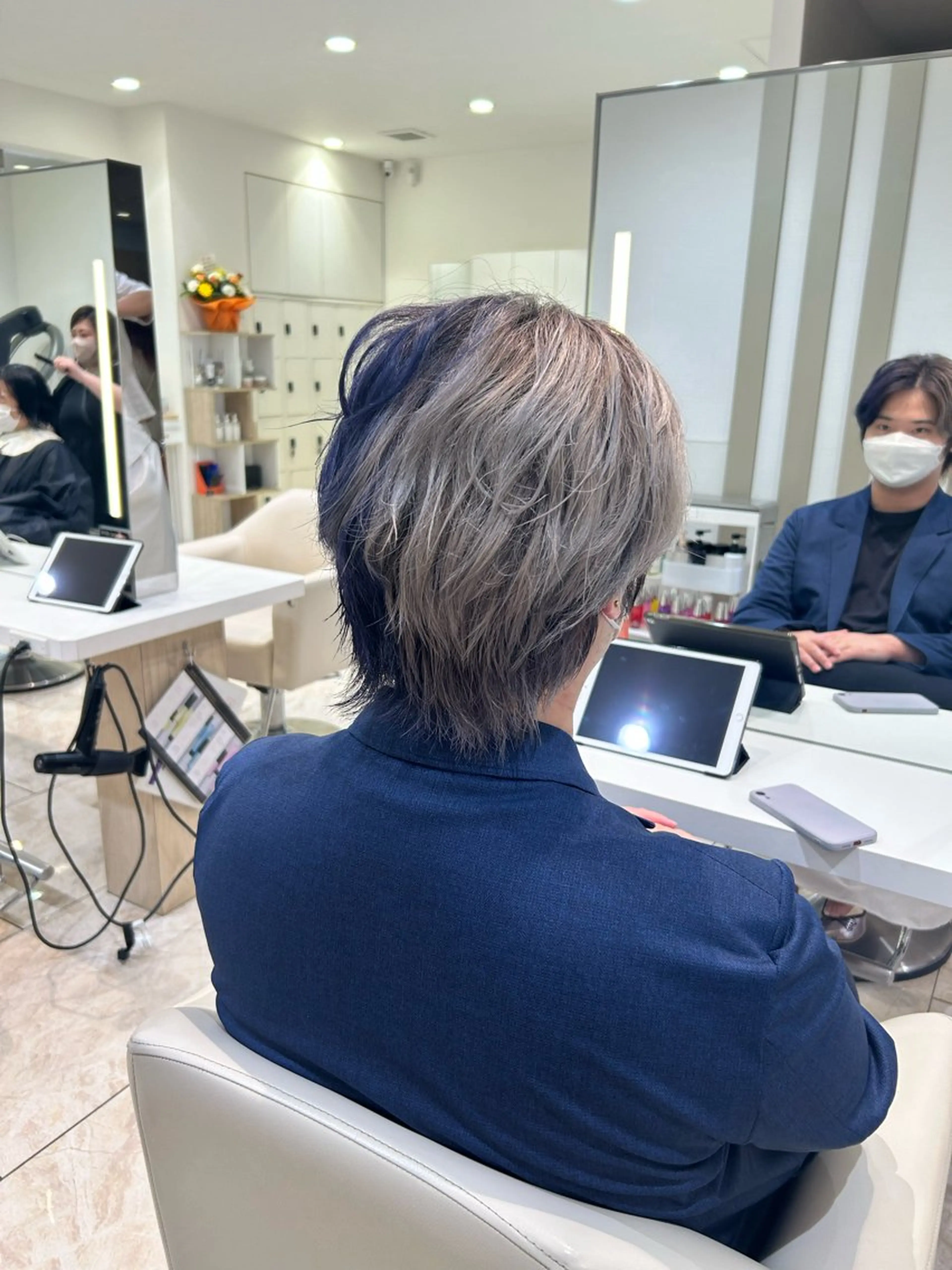 ショート カラー メンズ ヘアカラー ヘッドスパ はるか/ブリーチカラ ー/ヘアアレンジ🤍のヘアスタイル
