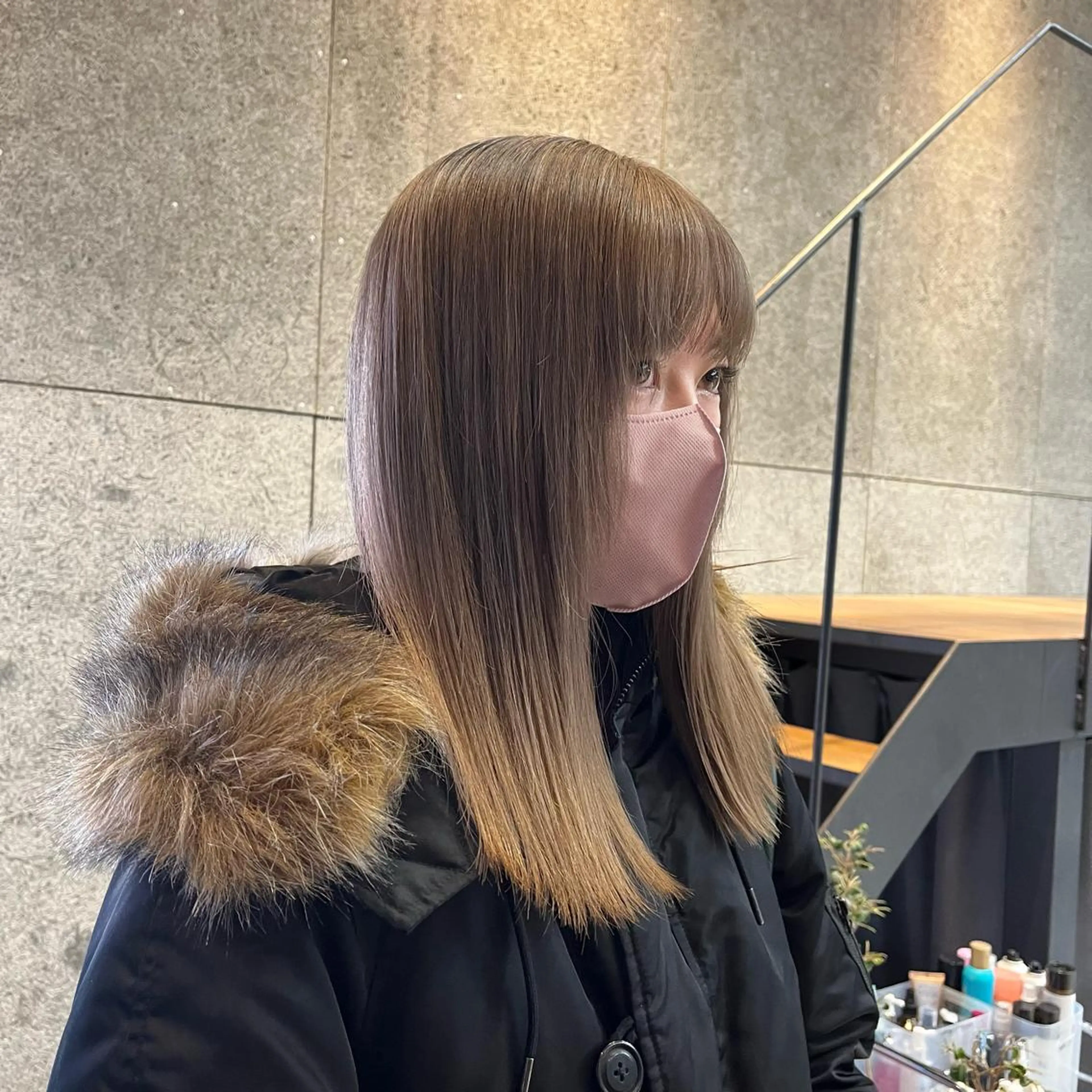 ミディアム カラー ヘアカラー トリートメント GO TODAY SHAiRE SALON 原宿本店所属・ブリーチ/レイヤー ハッシュカット/河内のヘアスタイル