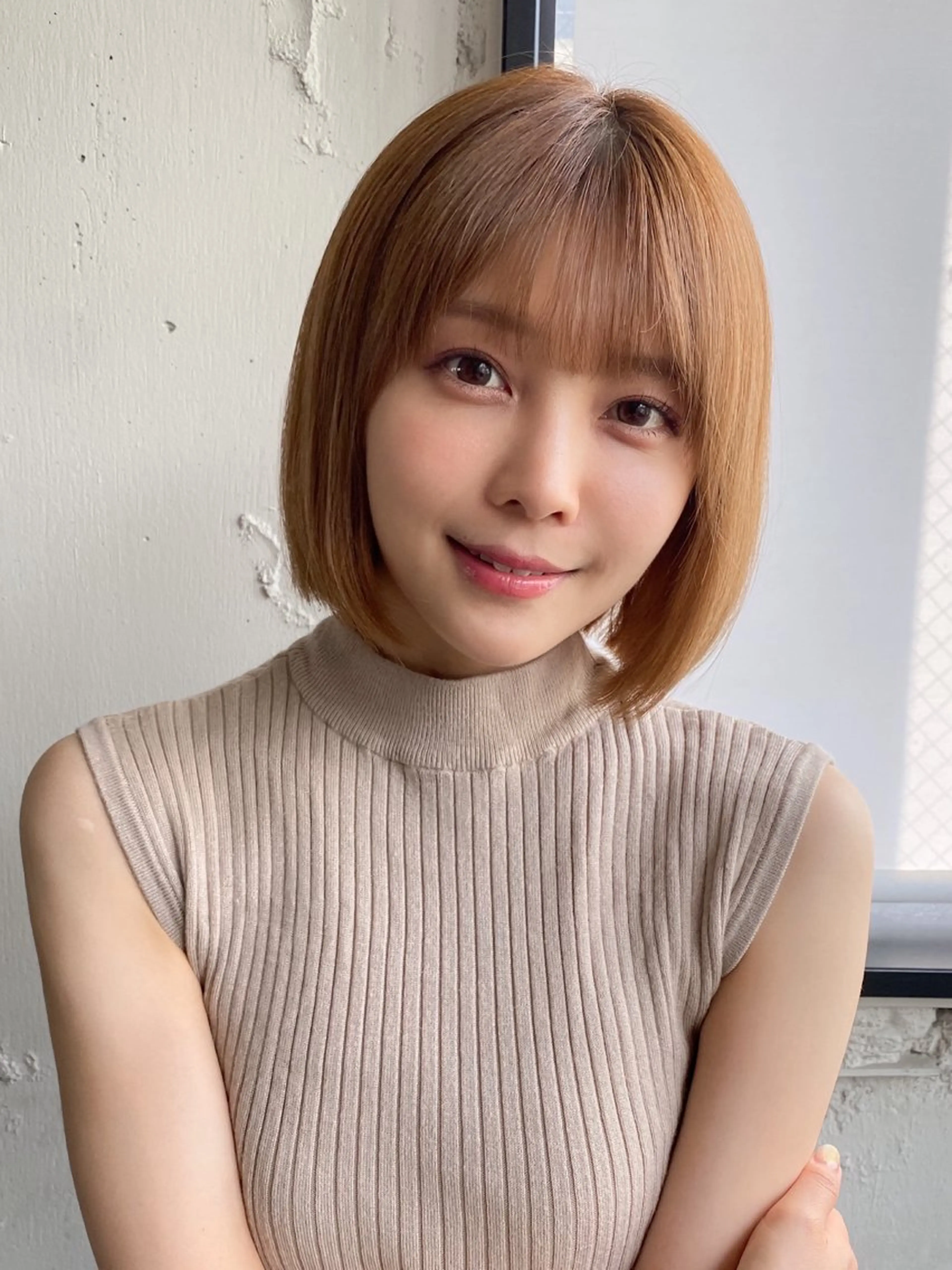 ミディアム カラー ベージュカラー 透明感カラー ダブルカラー ヘアカラー トリートメント 佐藤 侑哉のヘアスタイル