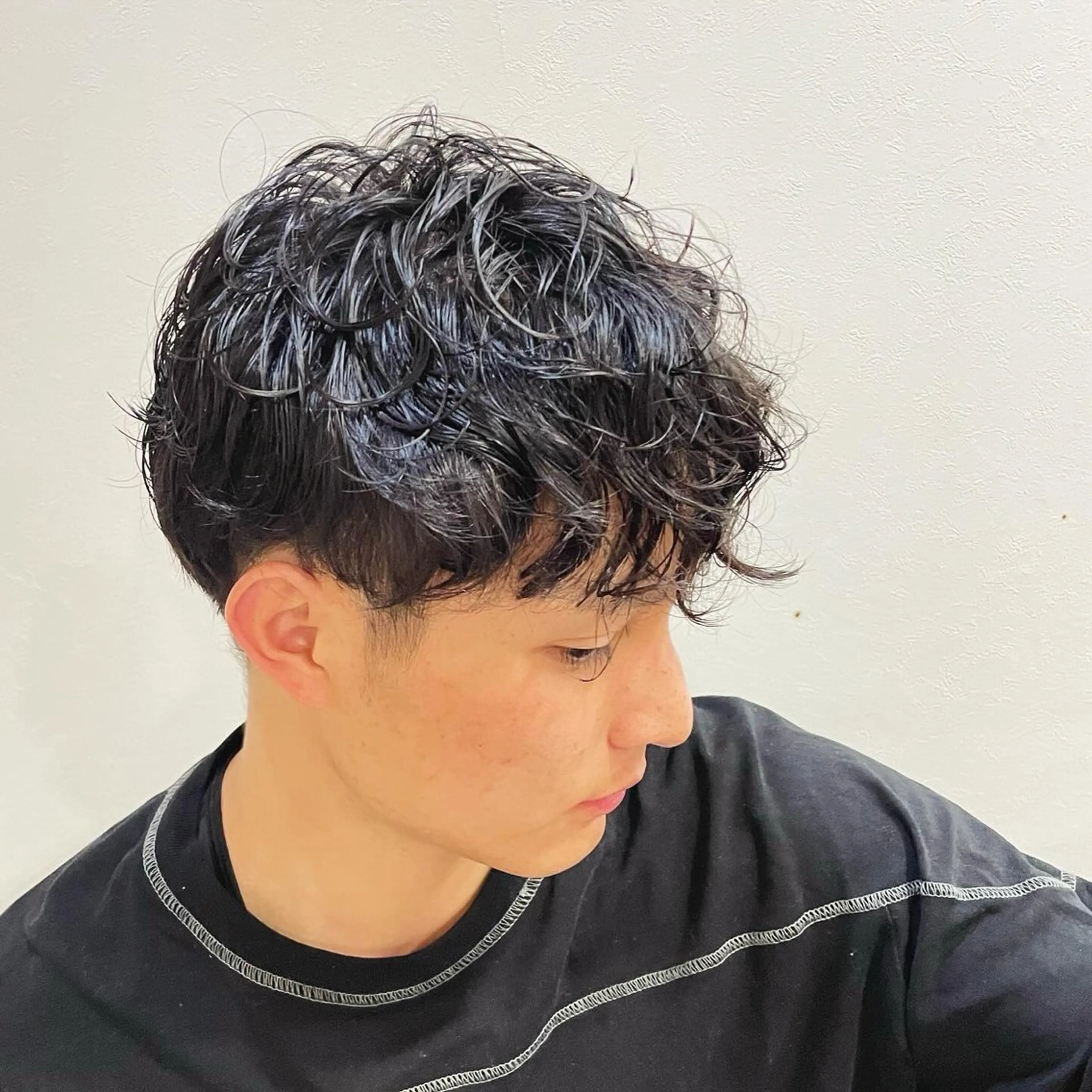 ショート パーマ メンズ パーマ 馬越 優のヘアスタイル