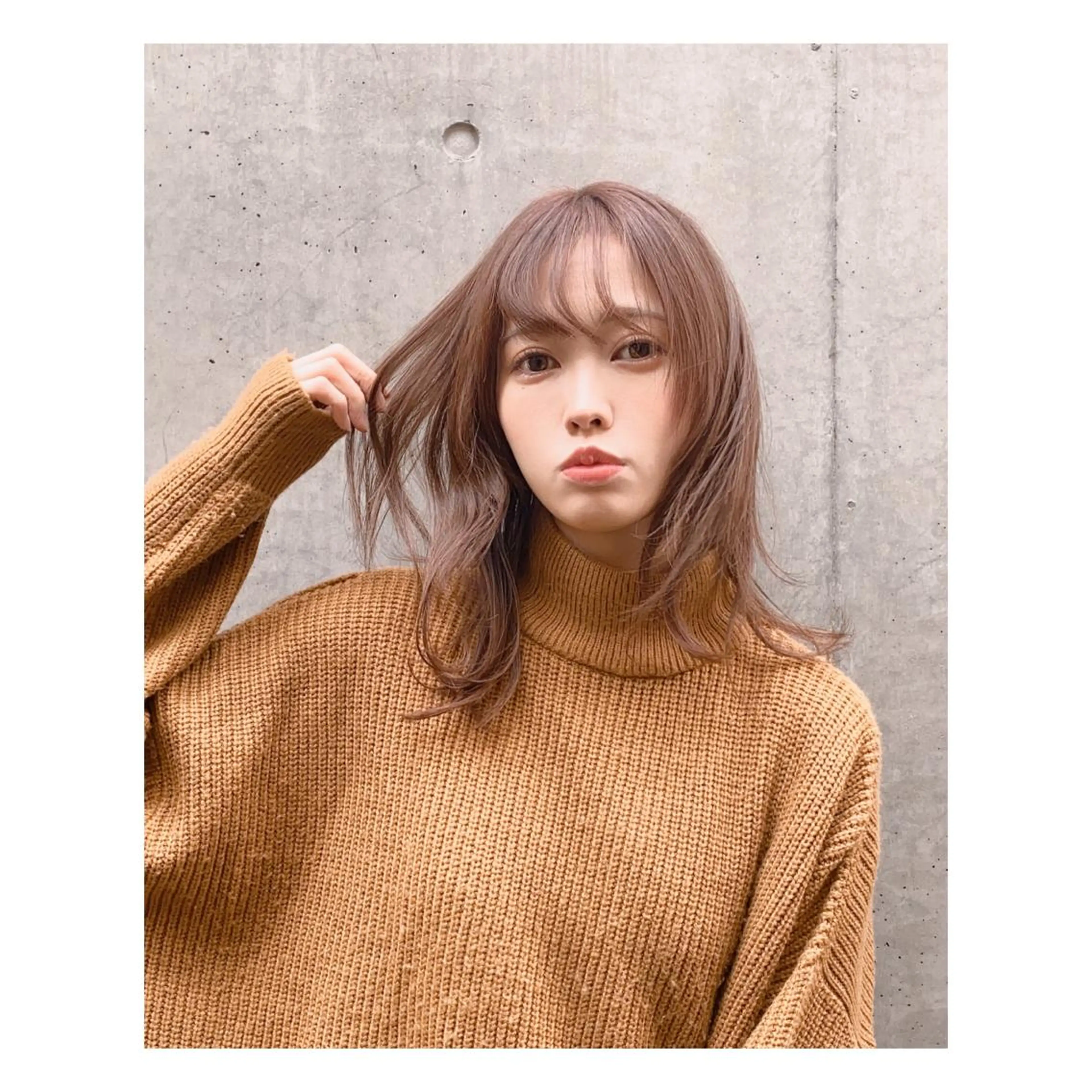 ミディアム カラー 菊池大一 パーマのヘアスタイル