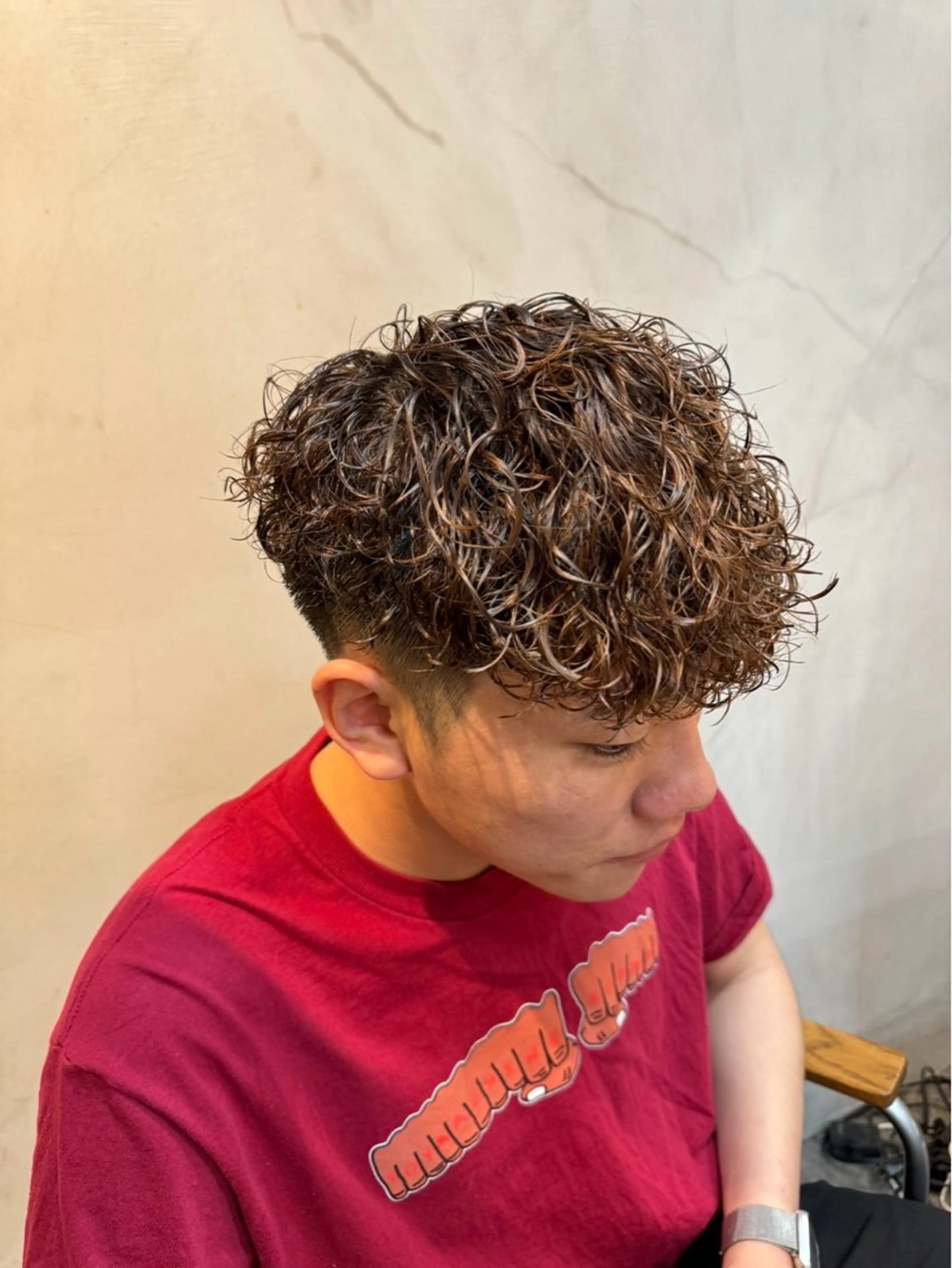 メンズ波巻きパーマの写真