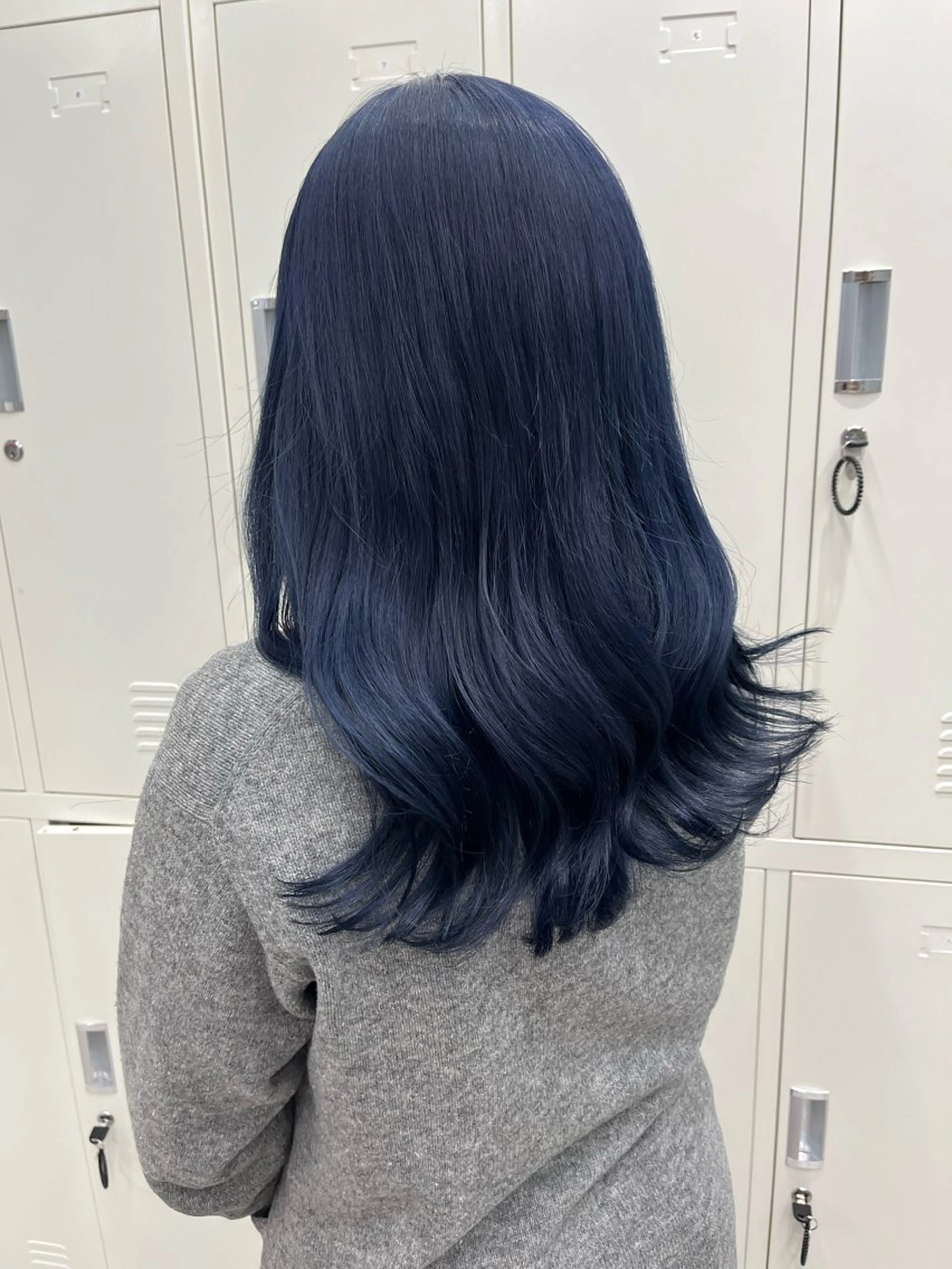 ロング カラー ブルーカラー 艶カラー 🇰🇷💎MIUのヘアスタイル