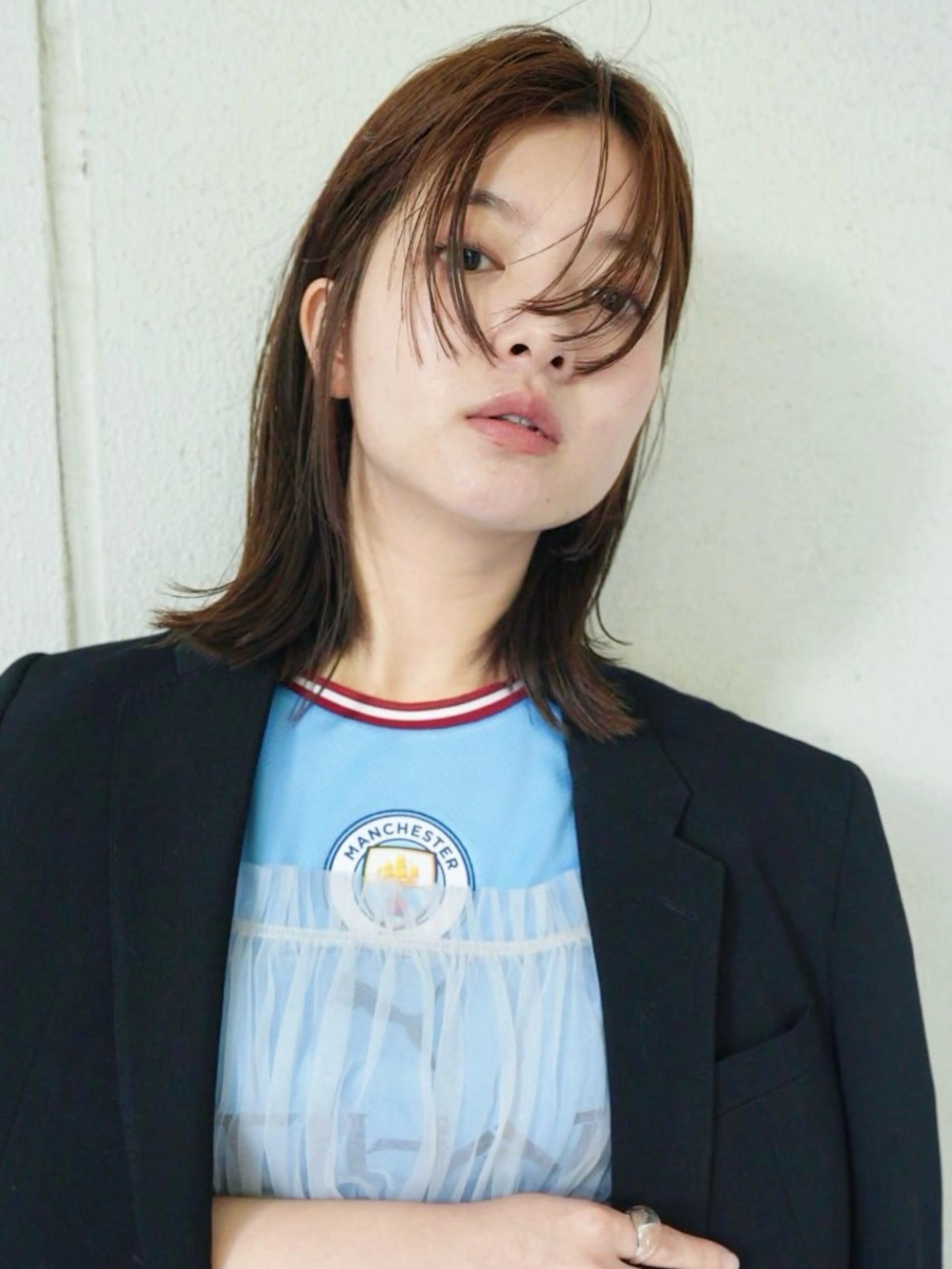 ミディアム TRICCA 銀座所属・奏羽　"ショート ・ボブ ・レイヤー"のヘアスタイル