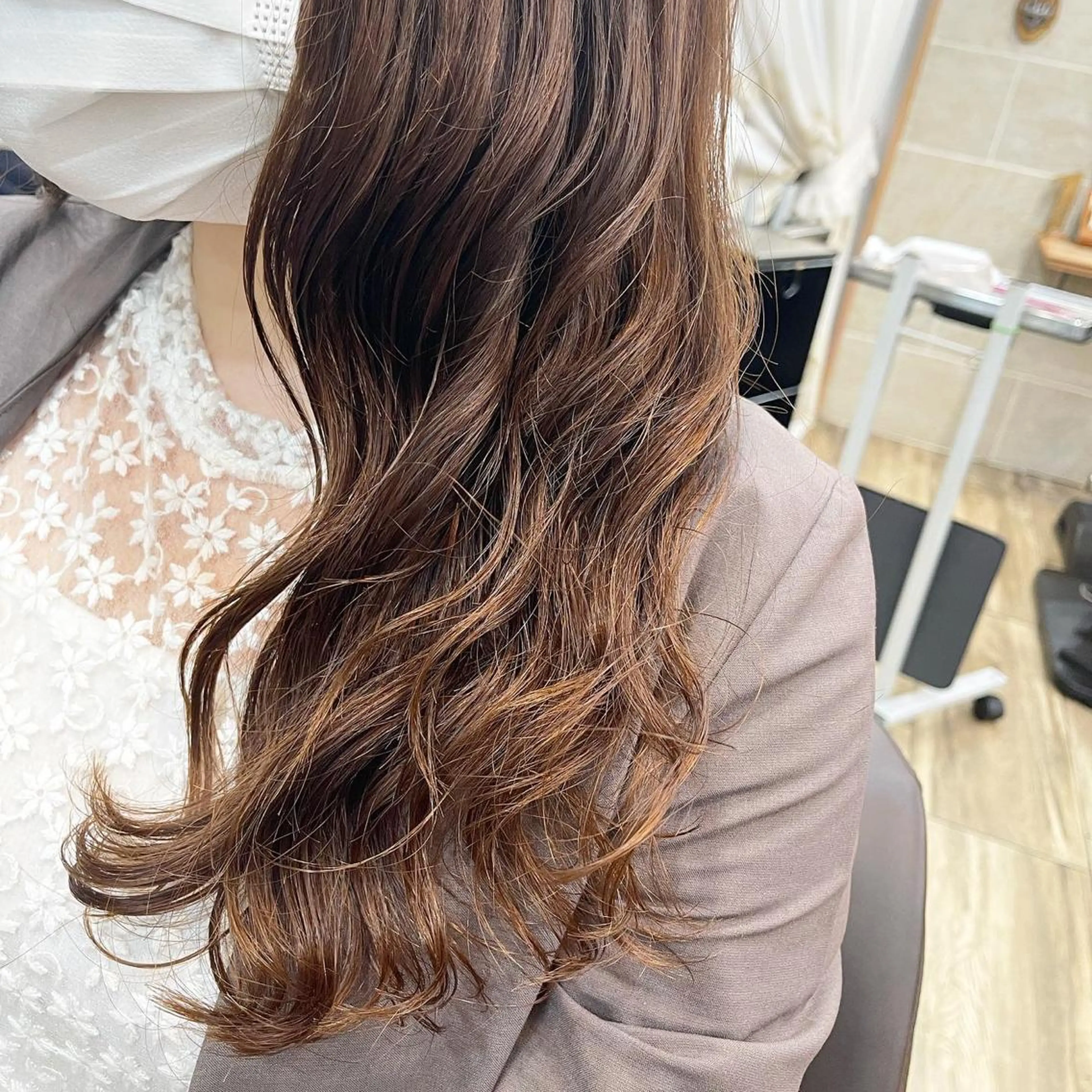 ロング パーマ トリートメント 平田 たかしのヘアスタイル