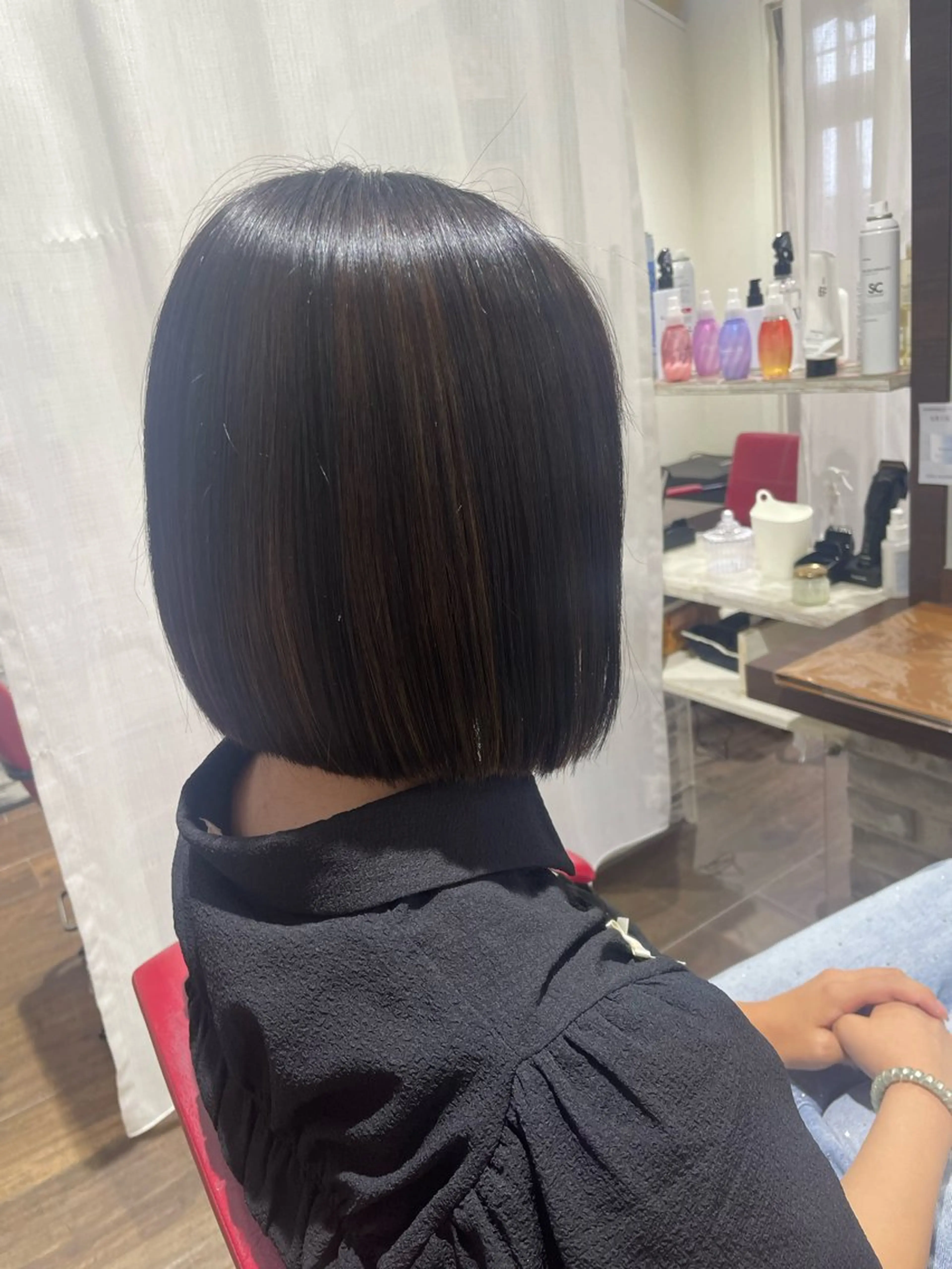 ミディアム ボブ カット トリートメント 広瀬 珠優のヘアスタイル