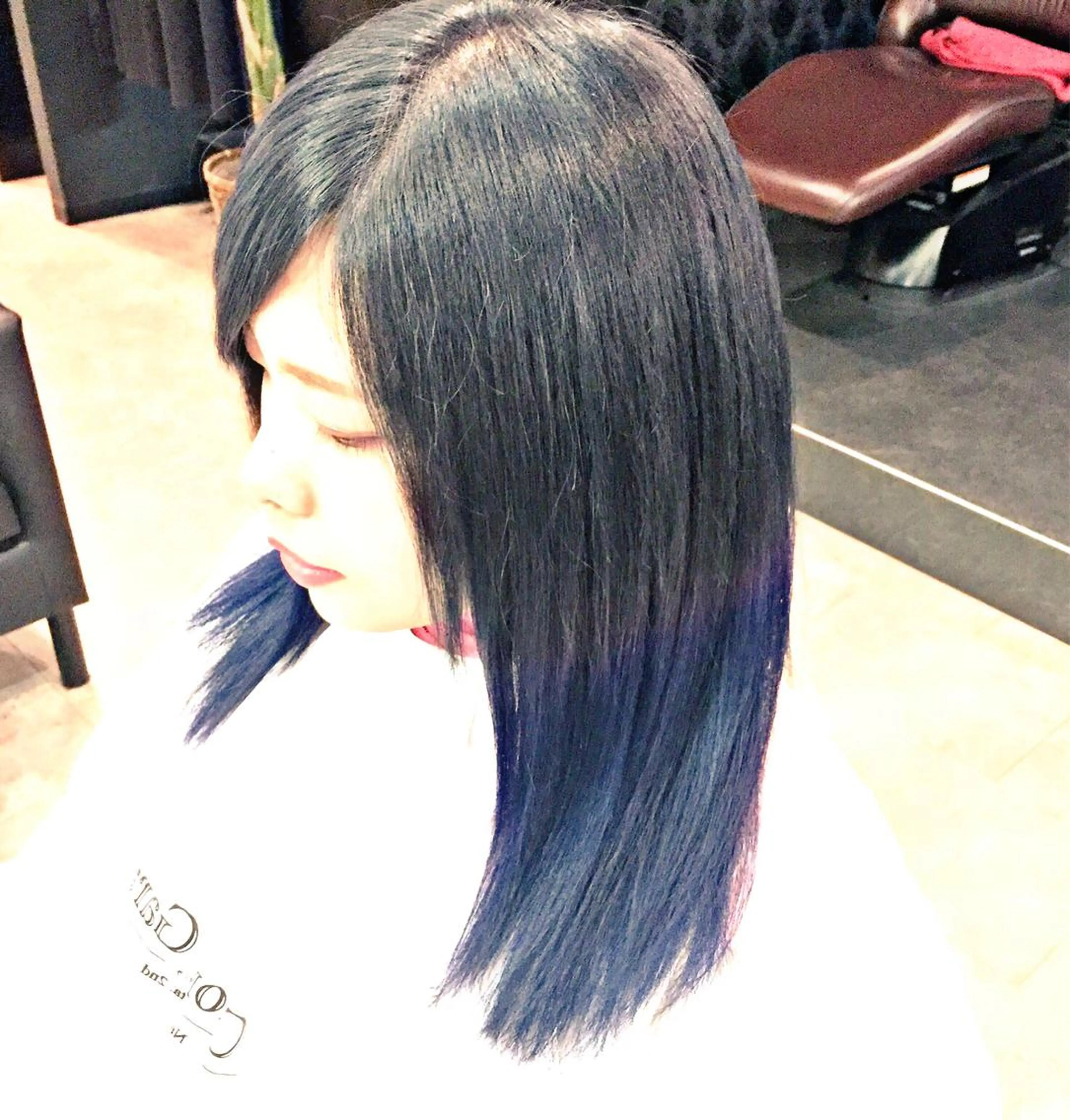 ロング カラー ブルーカラー 💓シールエクステ for...のヘアスタイル