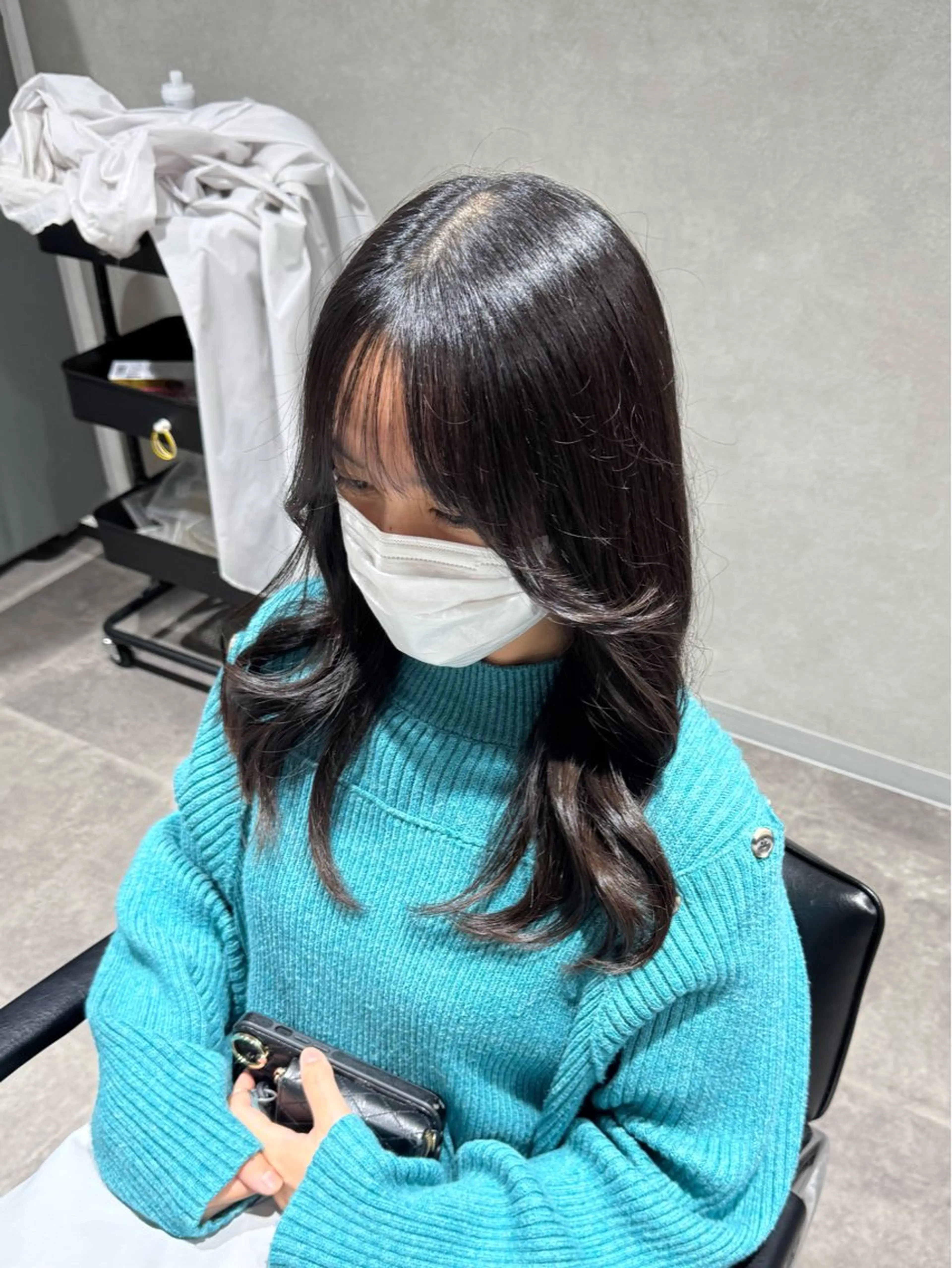 セミロング レイヤーカット 小顔カット カット 韓国特化🇰🇷千葉 /レイヤーカット竜生のヘアスタイル