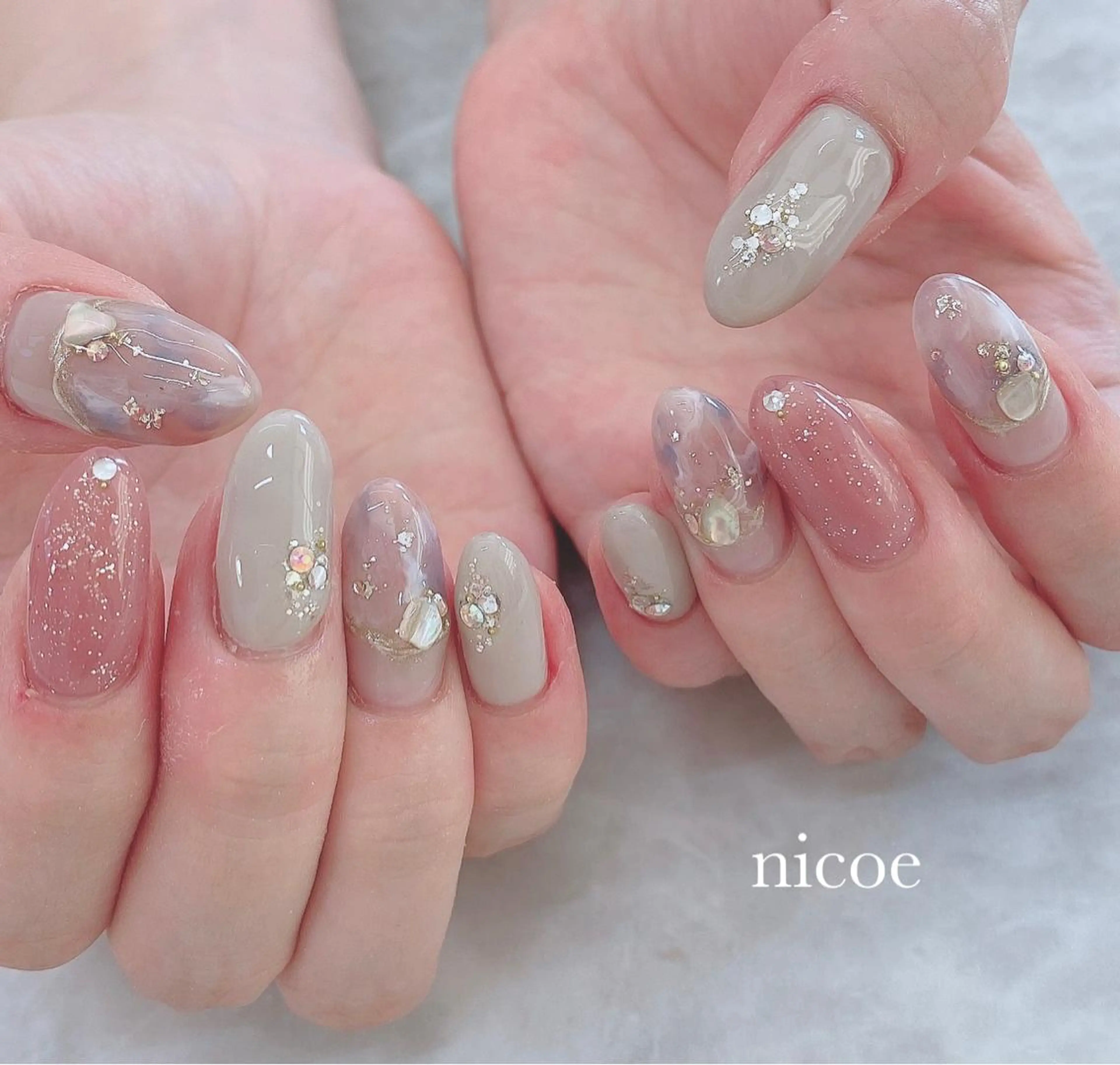 ネイル アートネイル フラワーネイル オフィスネイル ワンカラーネイル ネイルサロン　nicoe【ニコエ】所属・ネイルサロン nicoeのネイルデザイン