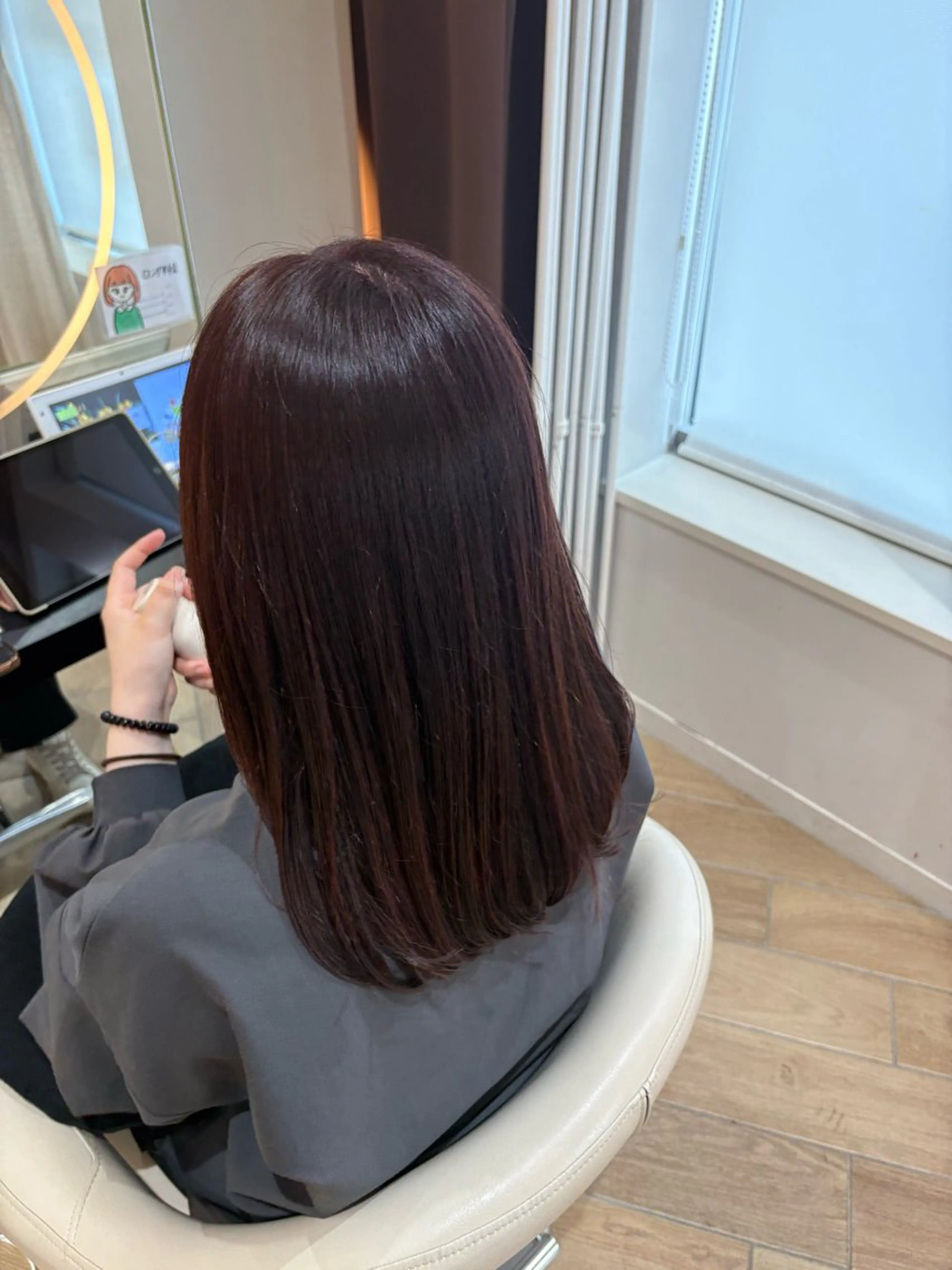 セミロング カラー ヘアカラー 🎀ピンクカラー/ 推しカラー/のの🎀のヘアスタイル