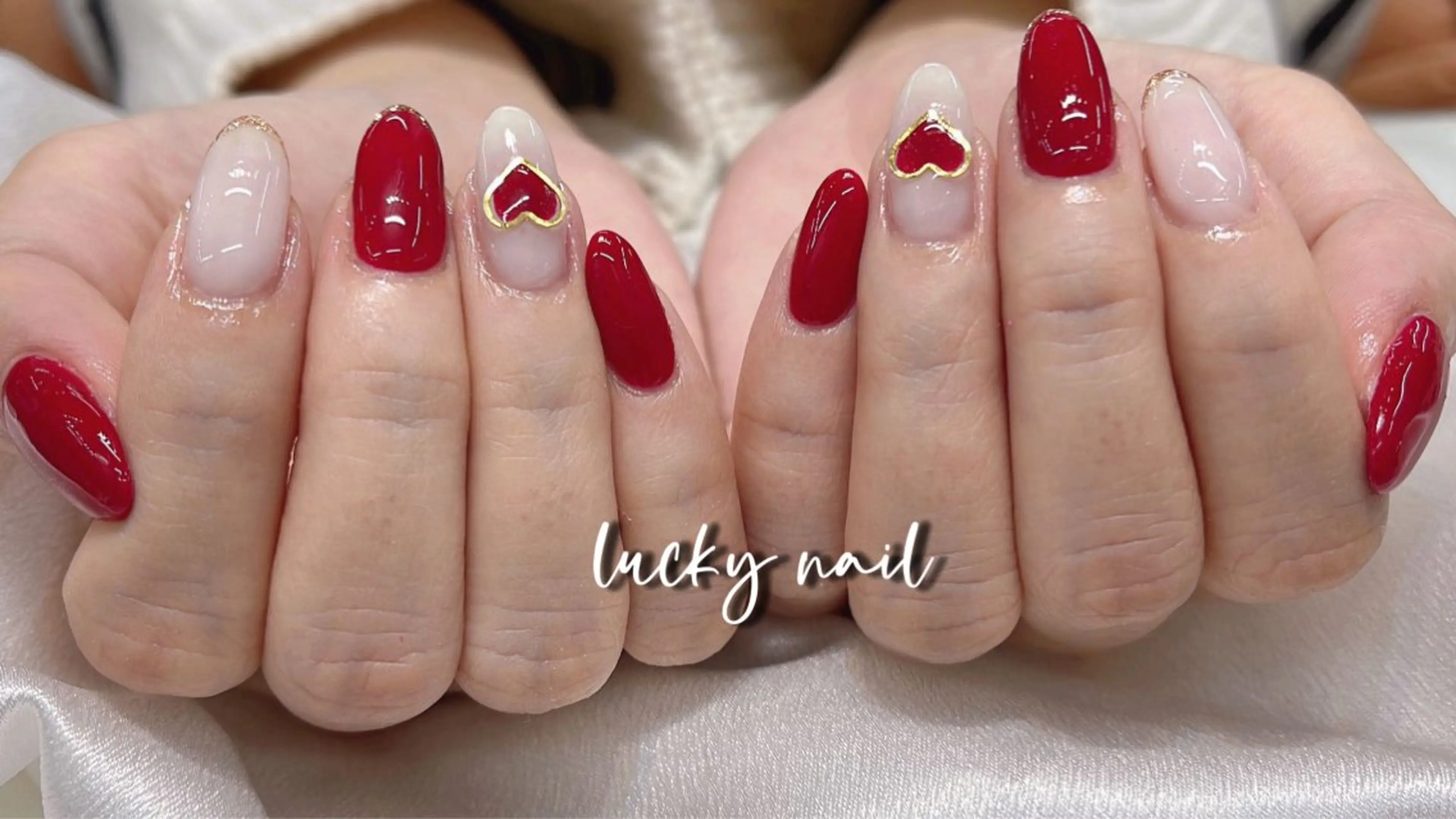 ネイル チークネイル 長さ出し ジェルネイル マグネットネイル 持ち込み Lucky nail  小林和希のネイルデザイン