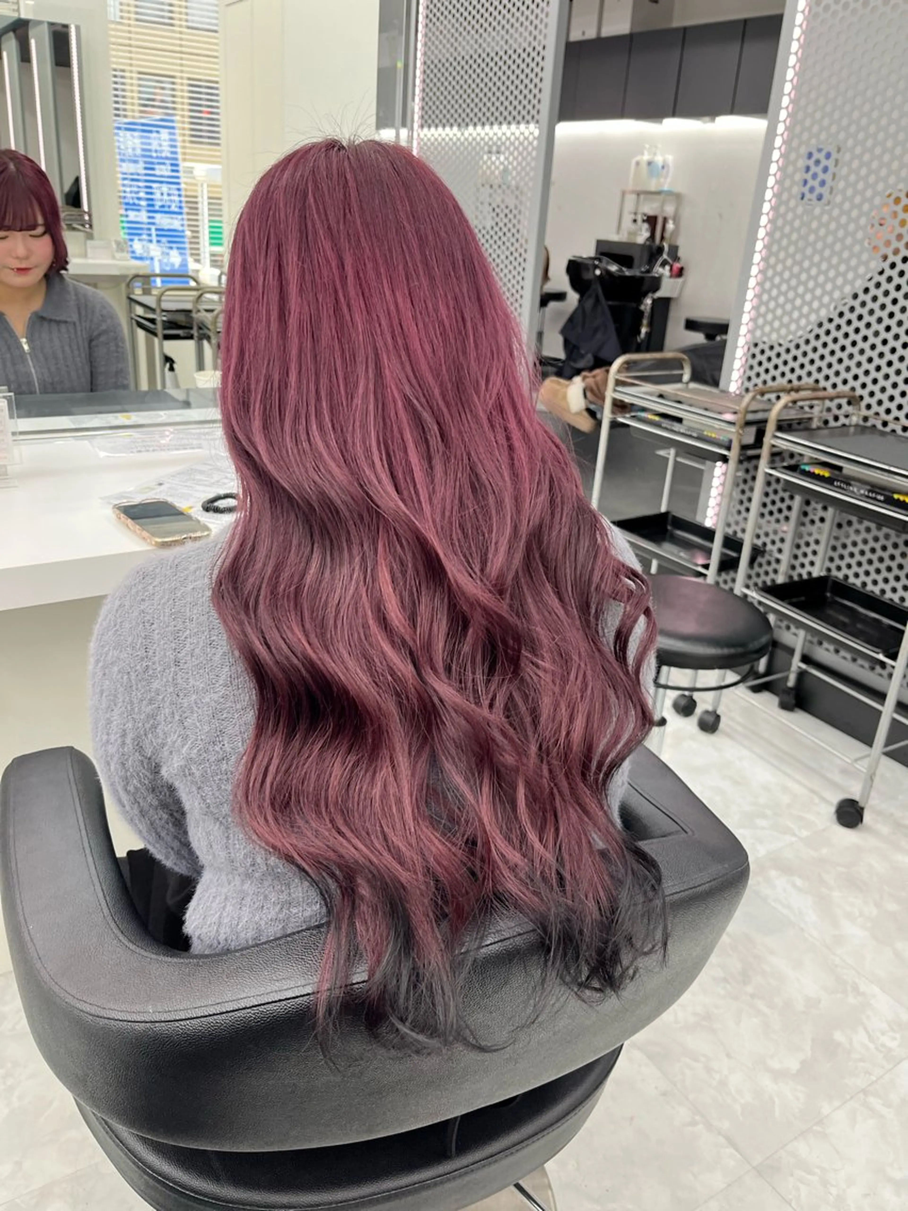 ロング カラー デザインカラー ピンクカラー ヘアカラー 💖トレンド夏 カラー💖FUTAのヘアスタイル