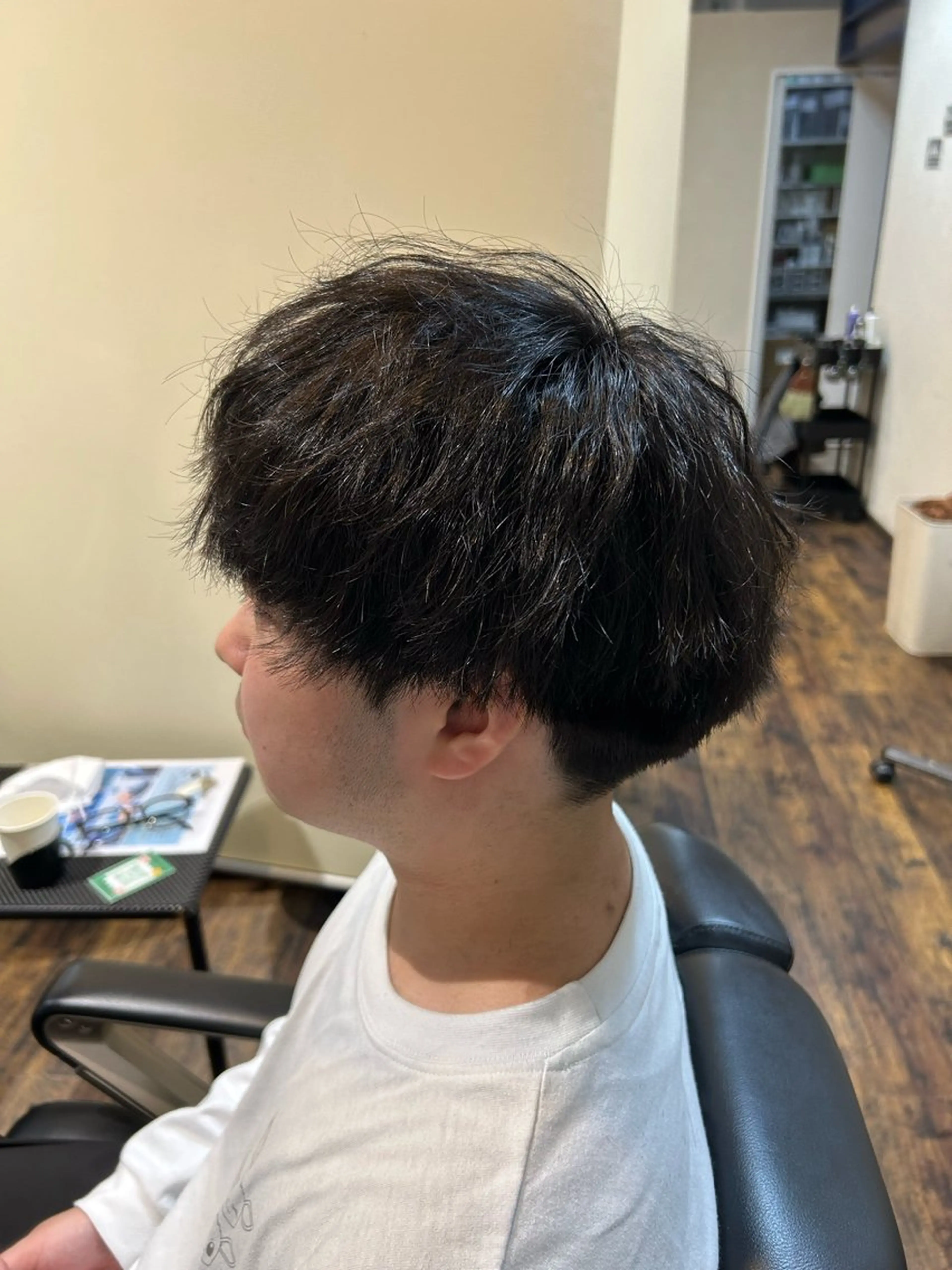 パーマ メンズ メンズパーマ 波巻きパーマ 池田 海登のヘアスタイル