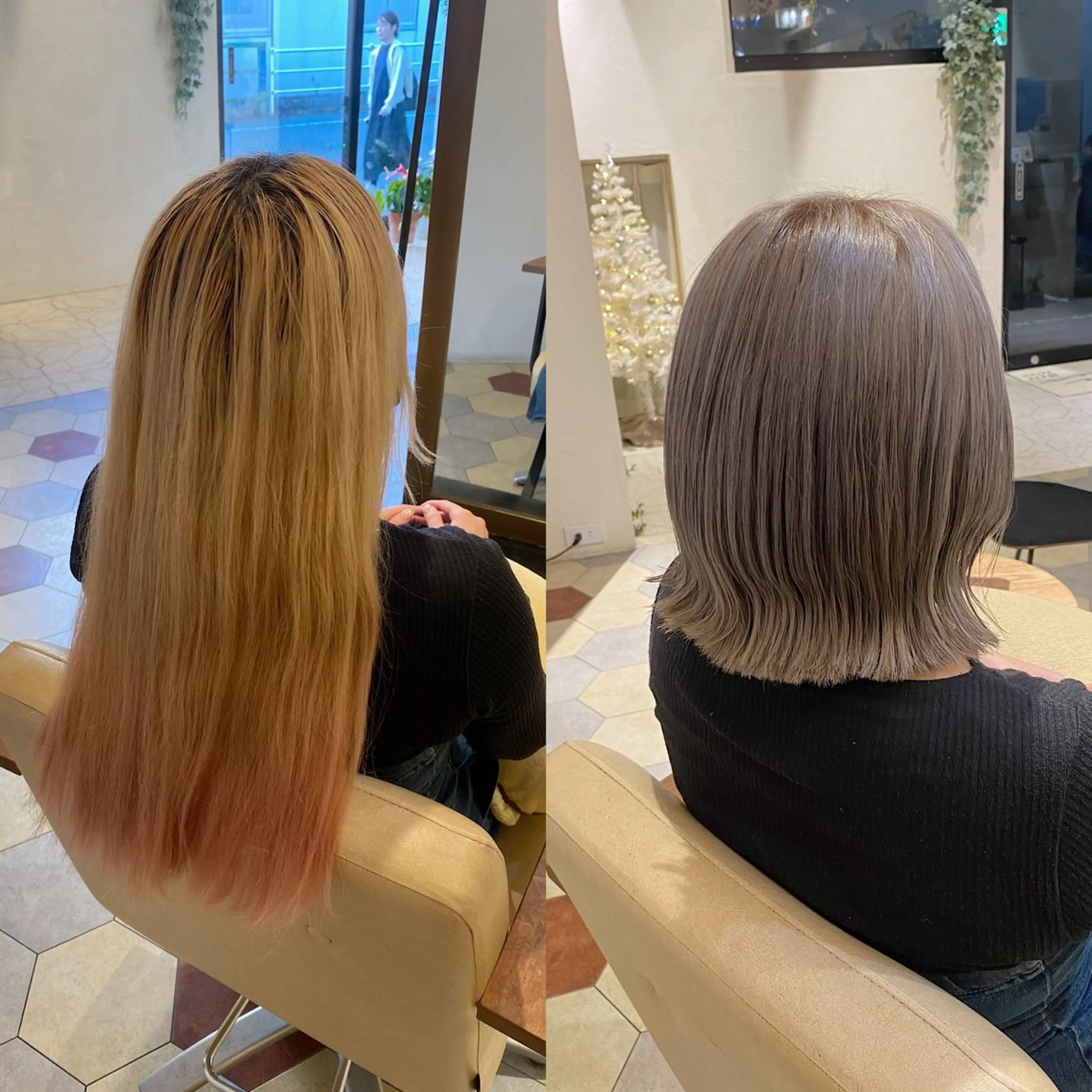 セミロング カラー 艶髪/艶カラー/縮毛 / タキダのヘアスタイル