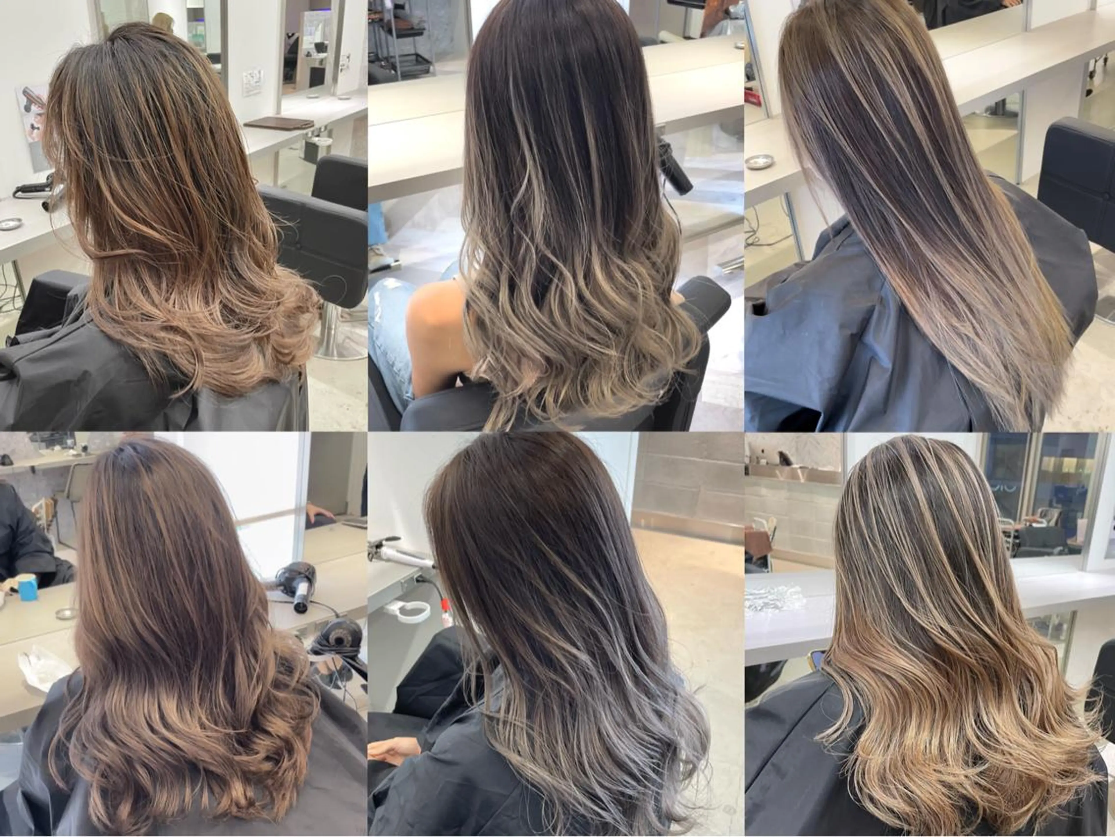 セミロング カラー ヘアアレンジ バレイヤージュ 外国人風カラー レイヤーカット 🎗秋山勇 /三宮指名No.1のヘアスタイル