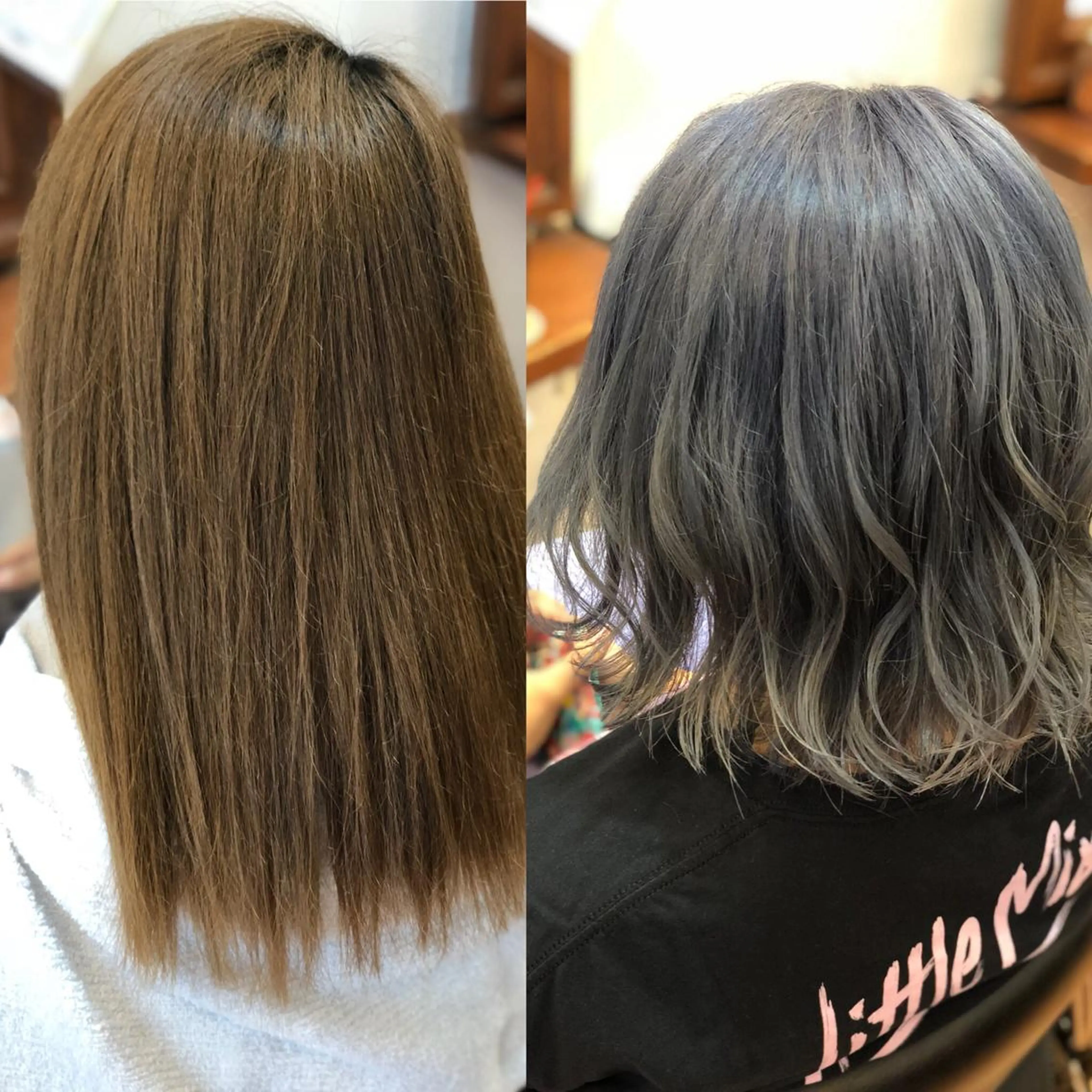 ショート ボブ 外ハネヘア ヘアカラー トリートメント LOCO Ko-kiのヘアスタイル