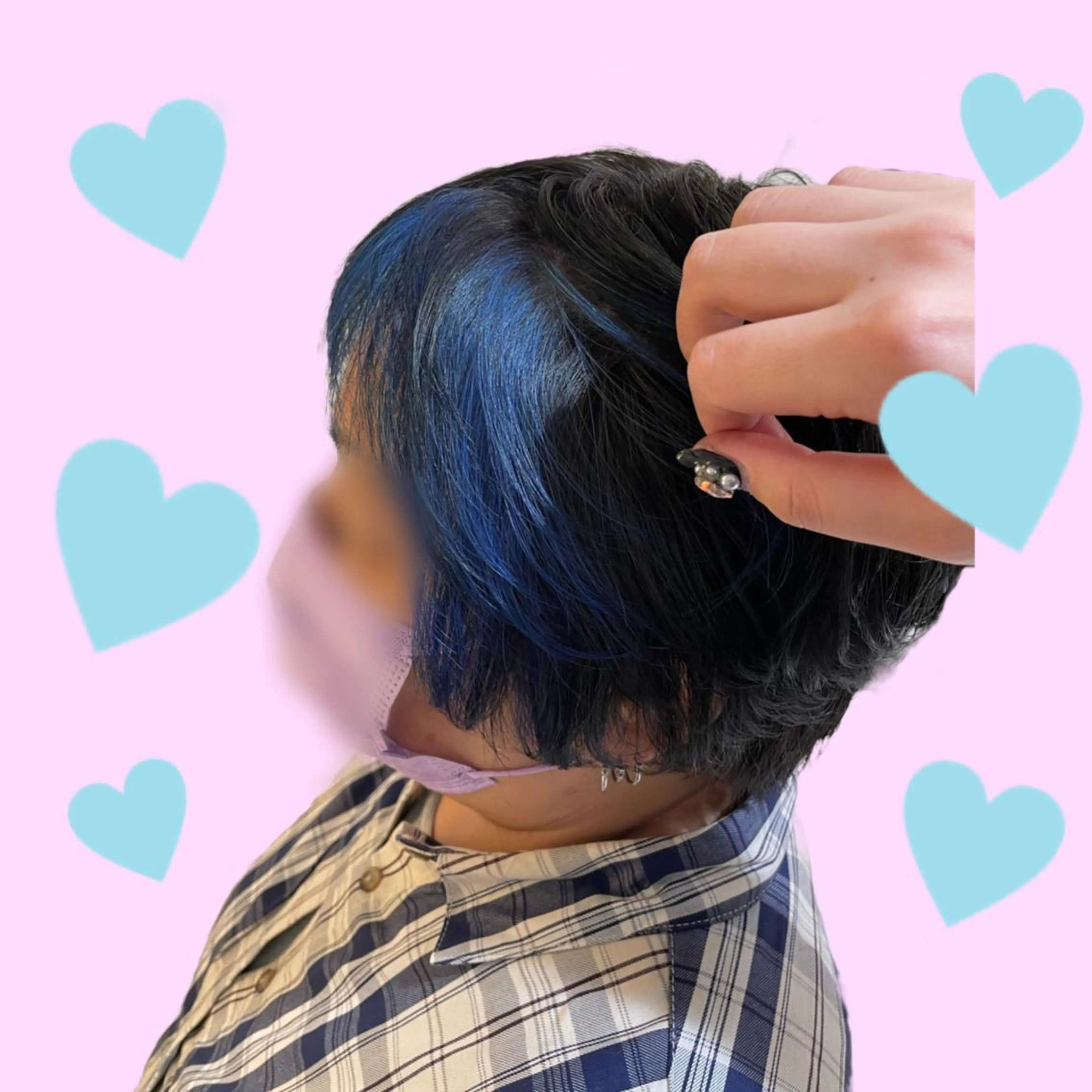 ショート カラー ヘアアレンジ ミストバング ブリーチ  フェイスフレーミング 顔周りカット 🦄ブリーチ💜エク ステ💜MIU🦄のヘアスタイル