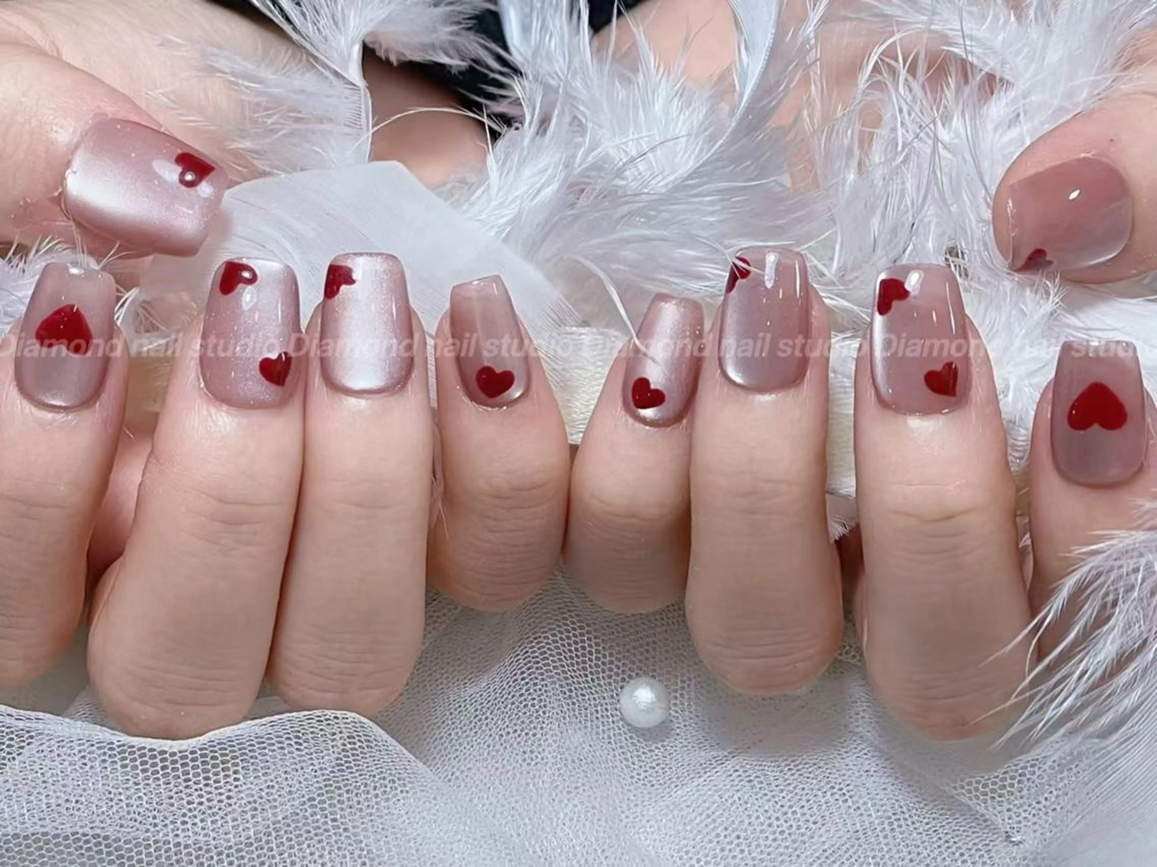 ネイル アートネイル オーロラネイル ガーリー キラキラネイル 韓国ネイル Diamond NAIL✨のネイルデザイン