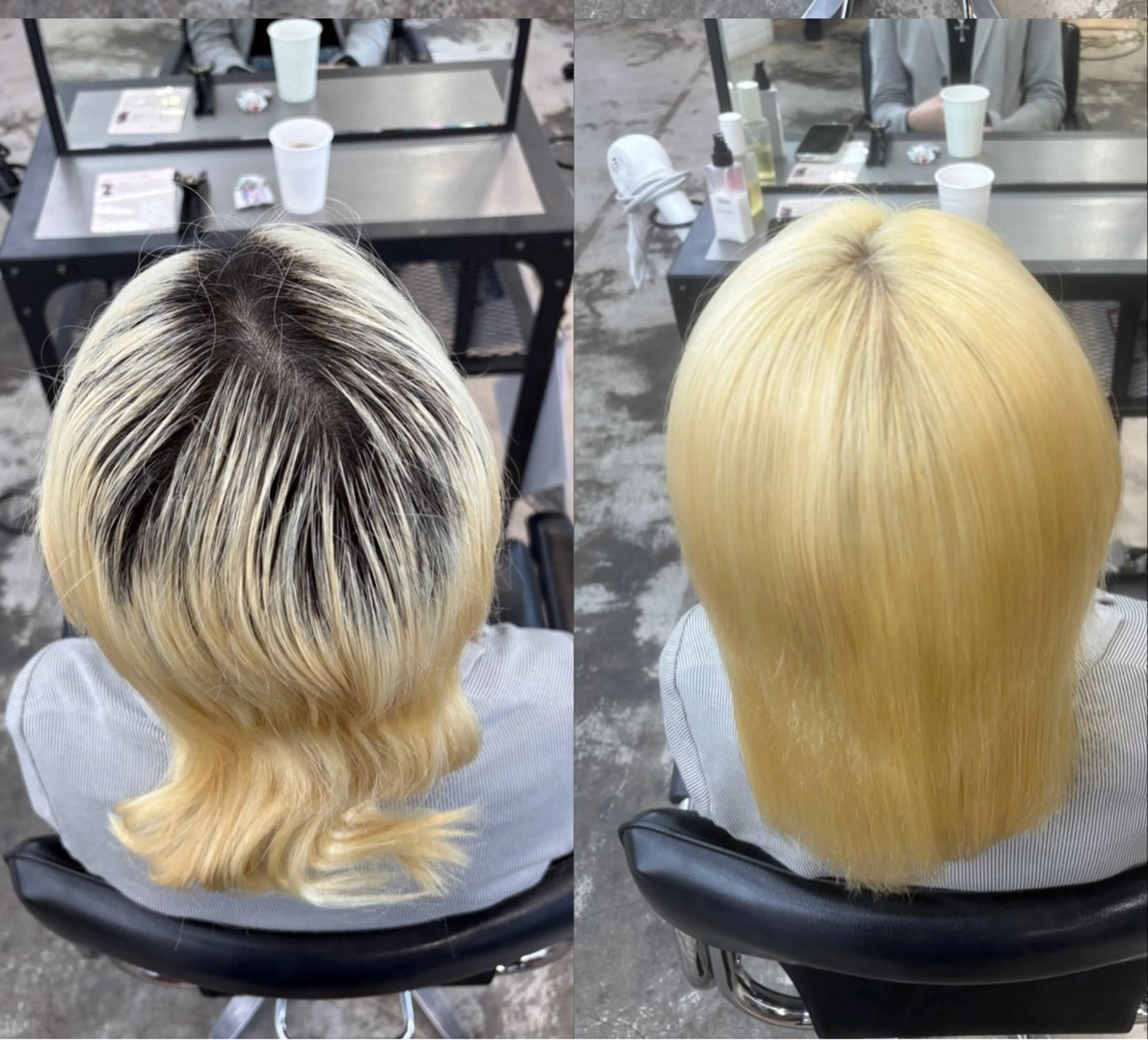 ミディアム カラー ヘアカラー トリートメント ハイトーン×デザイン 🪽🫧HIKARIのヘアスタイル