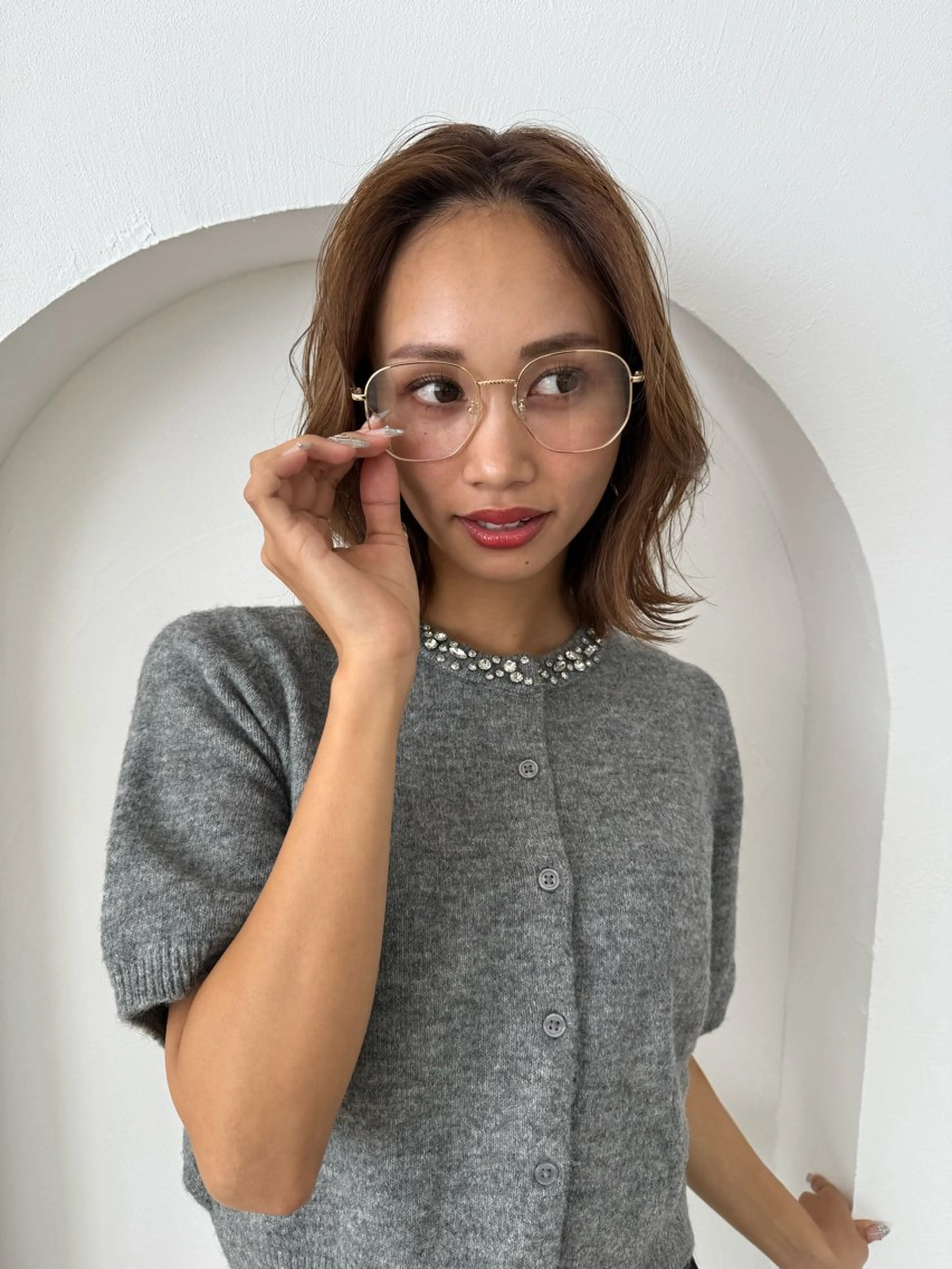 ミディアム 明松 功喜のヘアスタイル