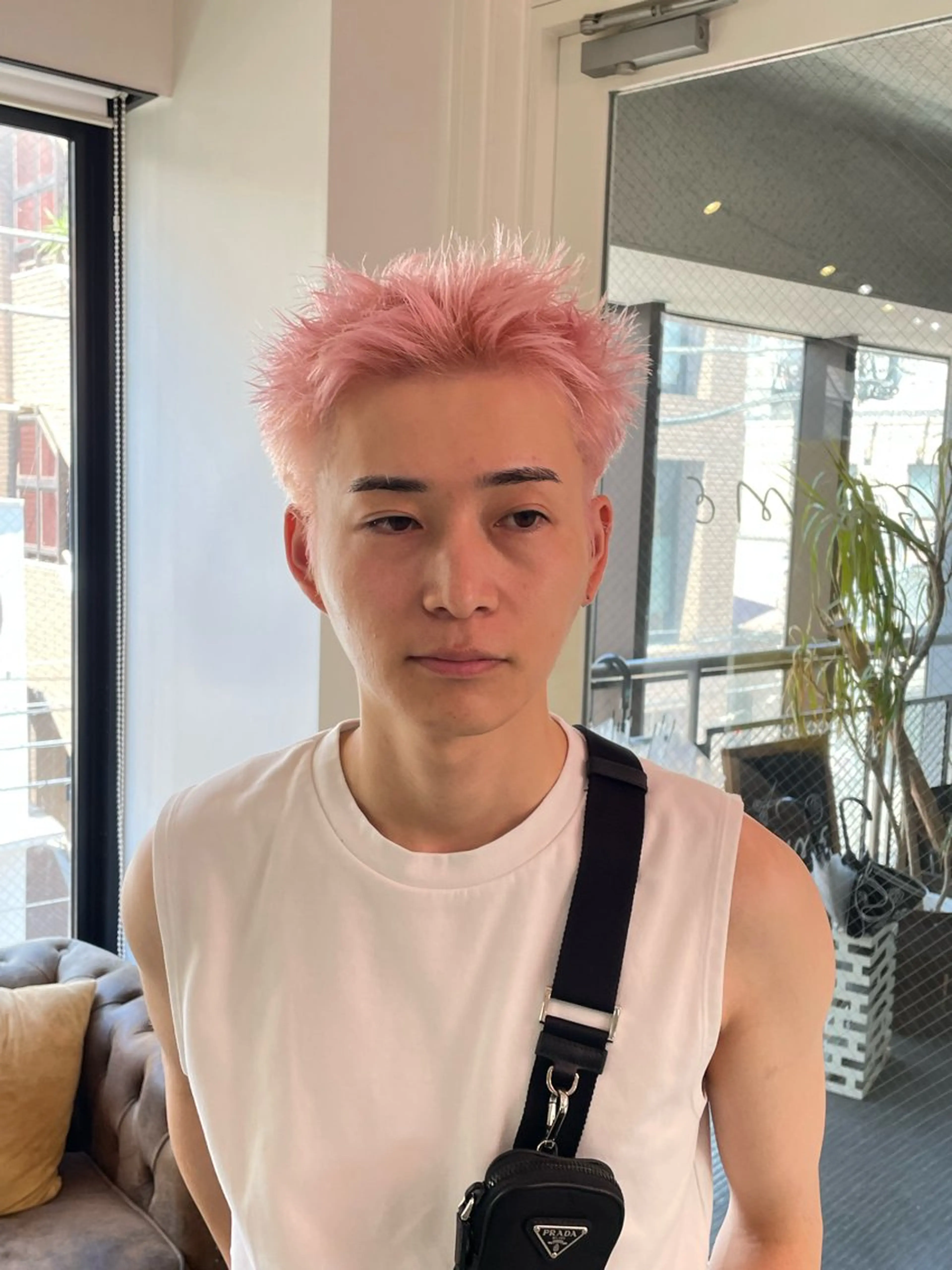 ショート カラー メンズ カット ヘアカラー 《メンズ支持NO.1 ×艶ブラウン》ソウタのヘアスタイル