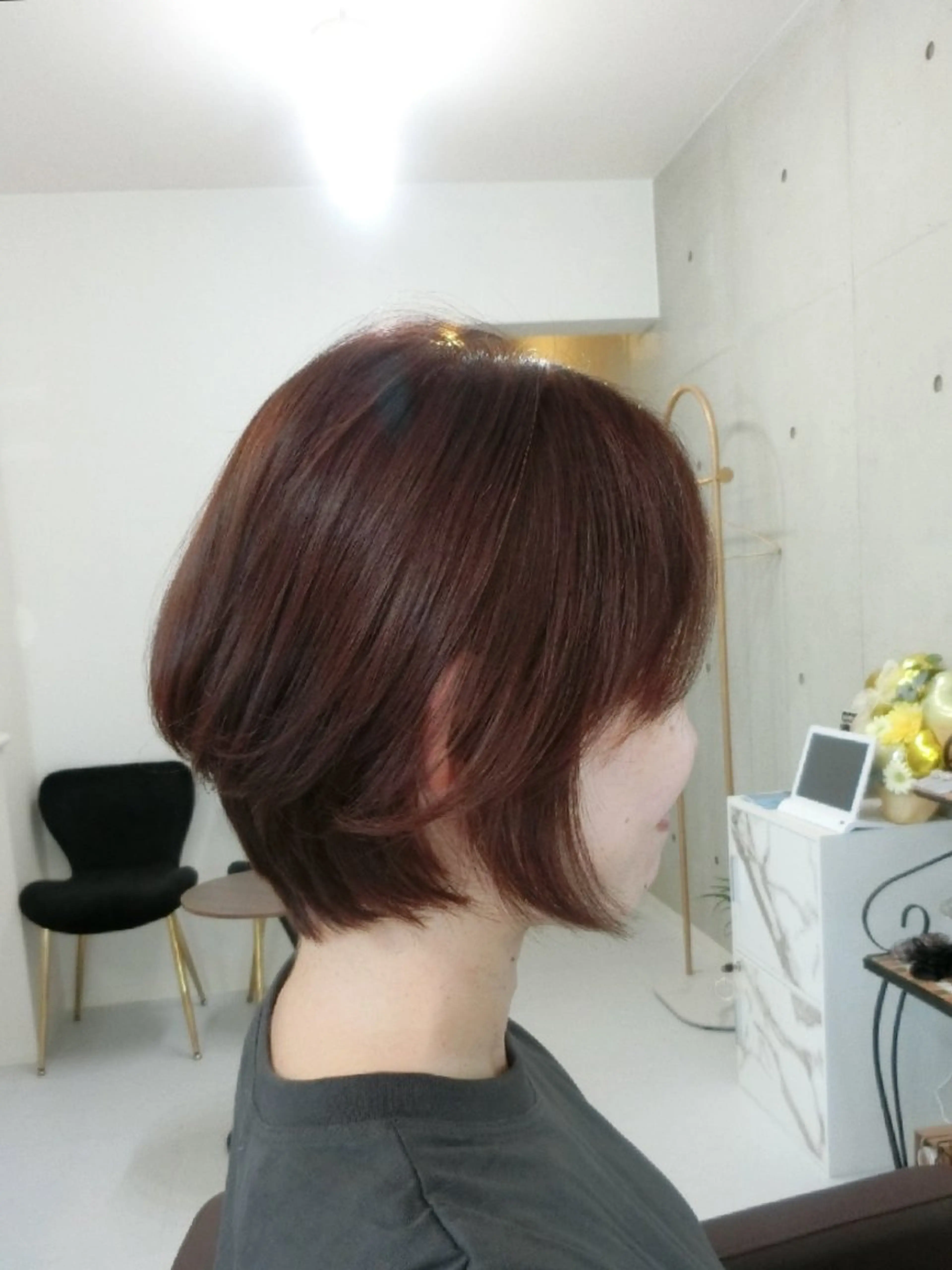 カラー ショート カット ヘアカラー トリートメント ma cherie 三浦直美のヘアスタイル