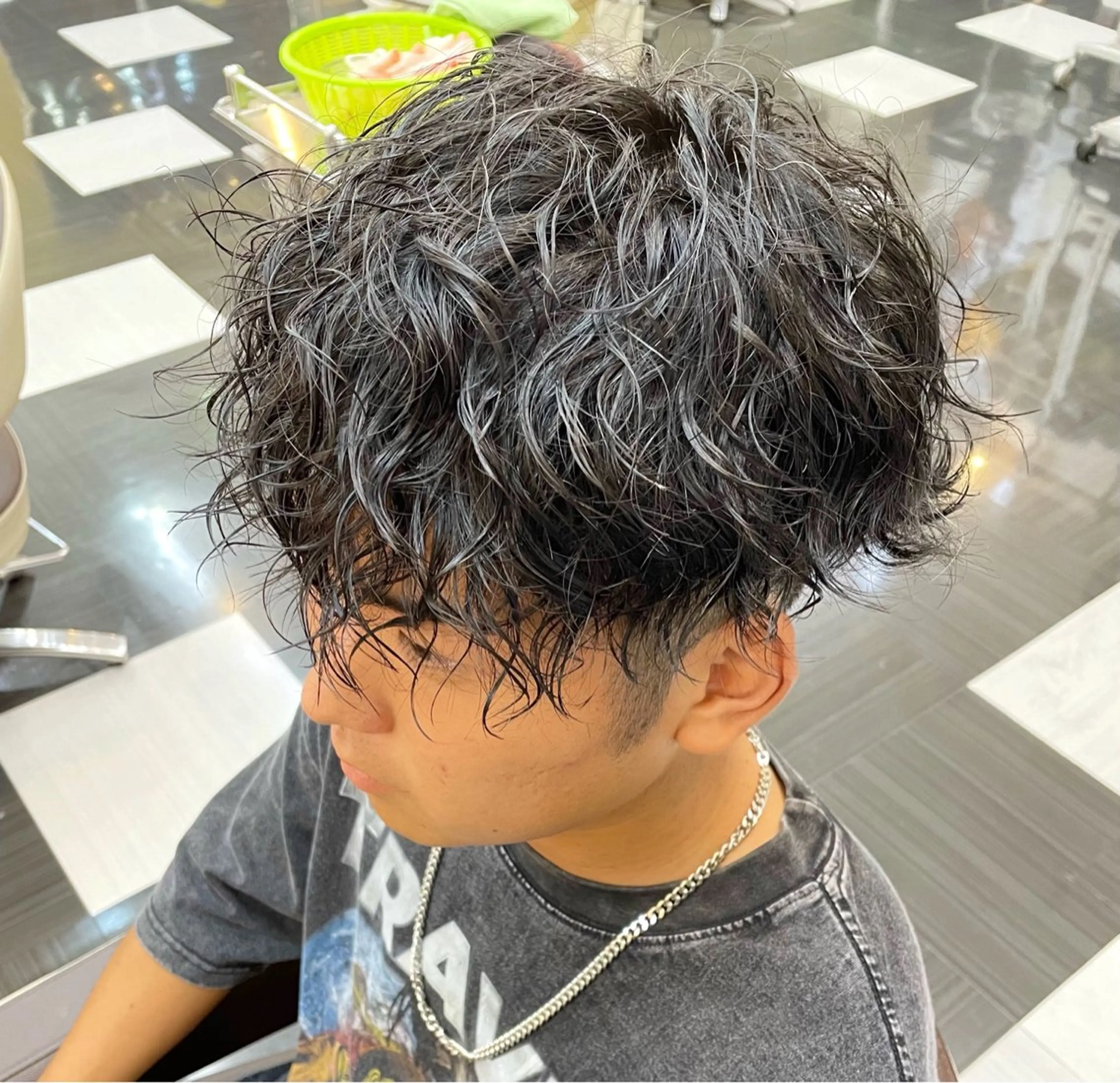 メンズ カット パーマ トリートメント 市妙 瑠基のヘアスタイル