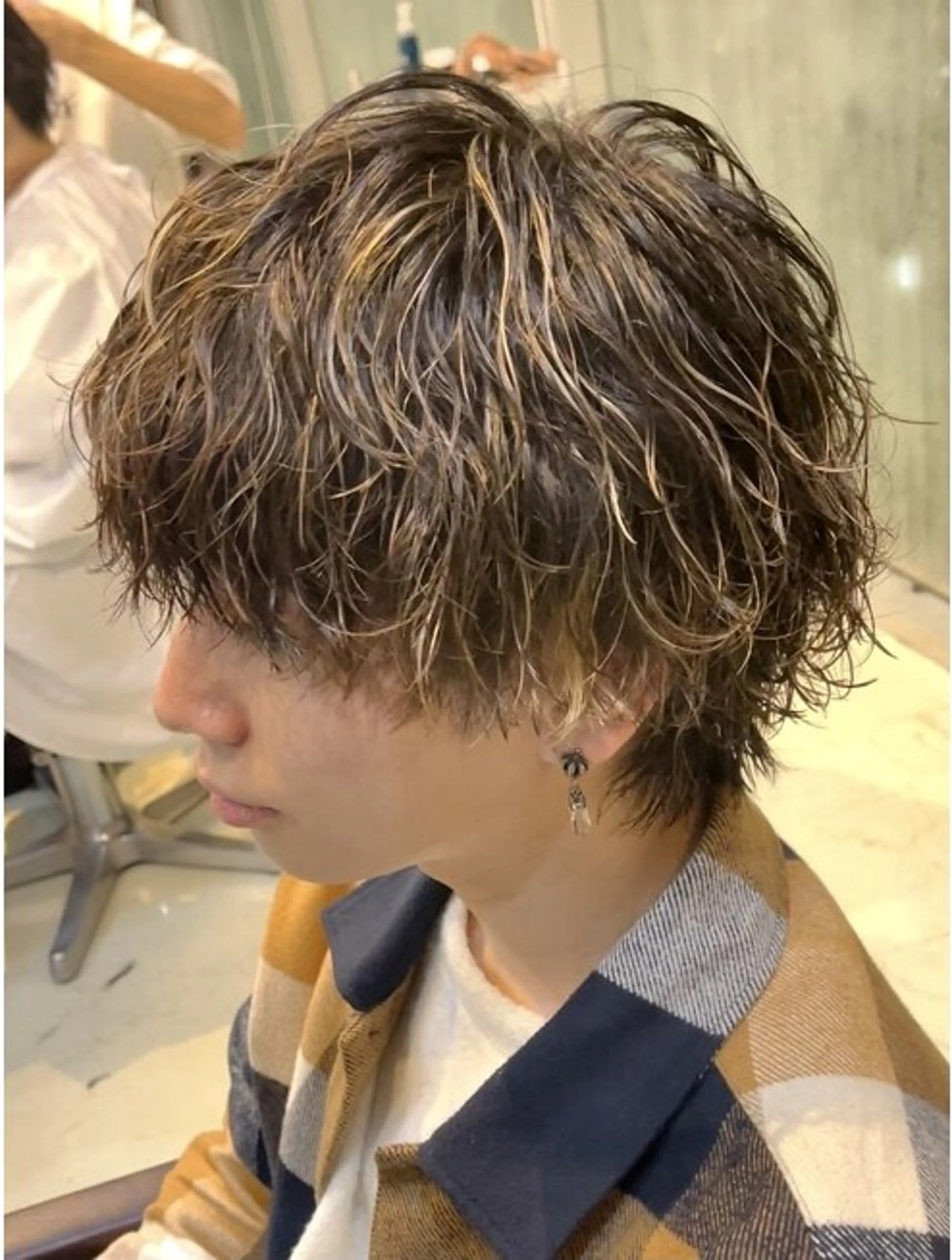 ミディアム パーマ ミディアムパーマ スパイラルパーマ 横浜 /シャドウ／ツイスパのヘアスタイル