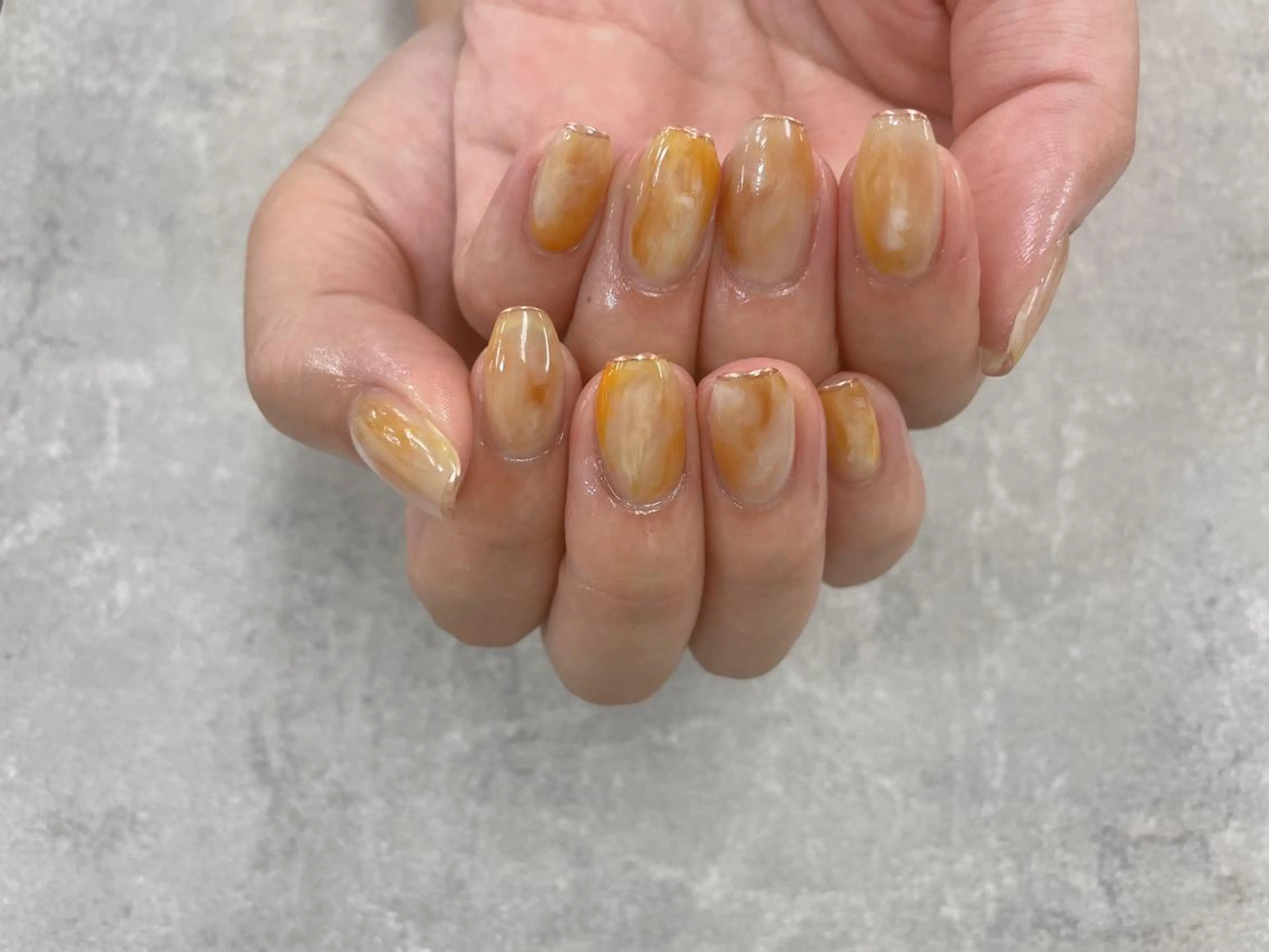 ネイル フレンチネイル ミラーネイル ニュアンスネイル スクエアネイル ハンドネイル foglia❁﻿. ⌇﻿imamuraのネイルデザイン