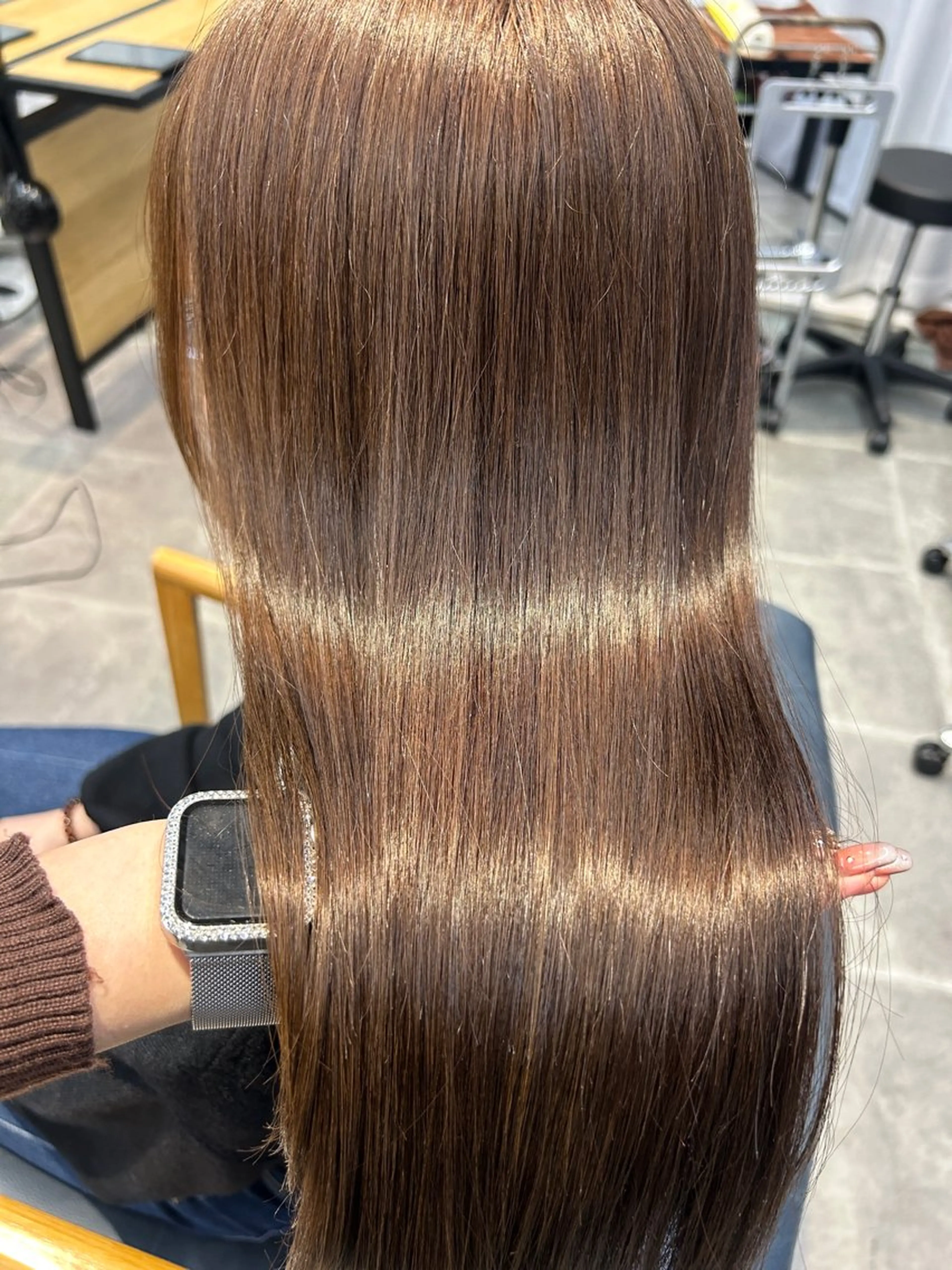 ロング カラー ヘアカラー トリートメント newi梅田🫧韓国 ヘア🫧sakiのヘアスタイル