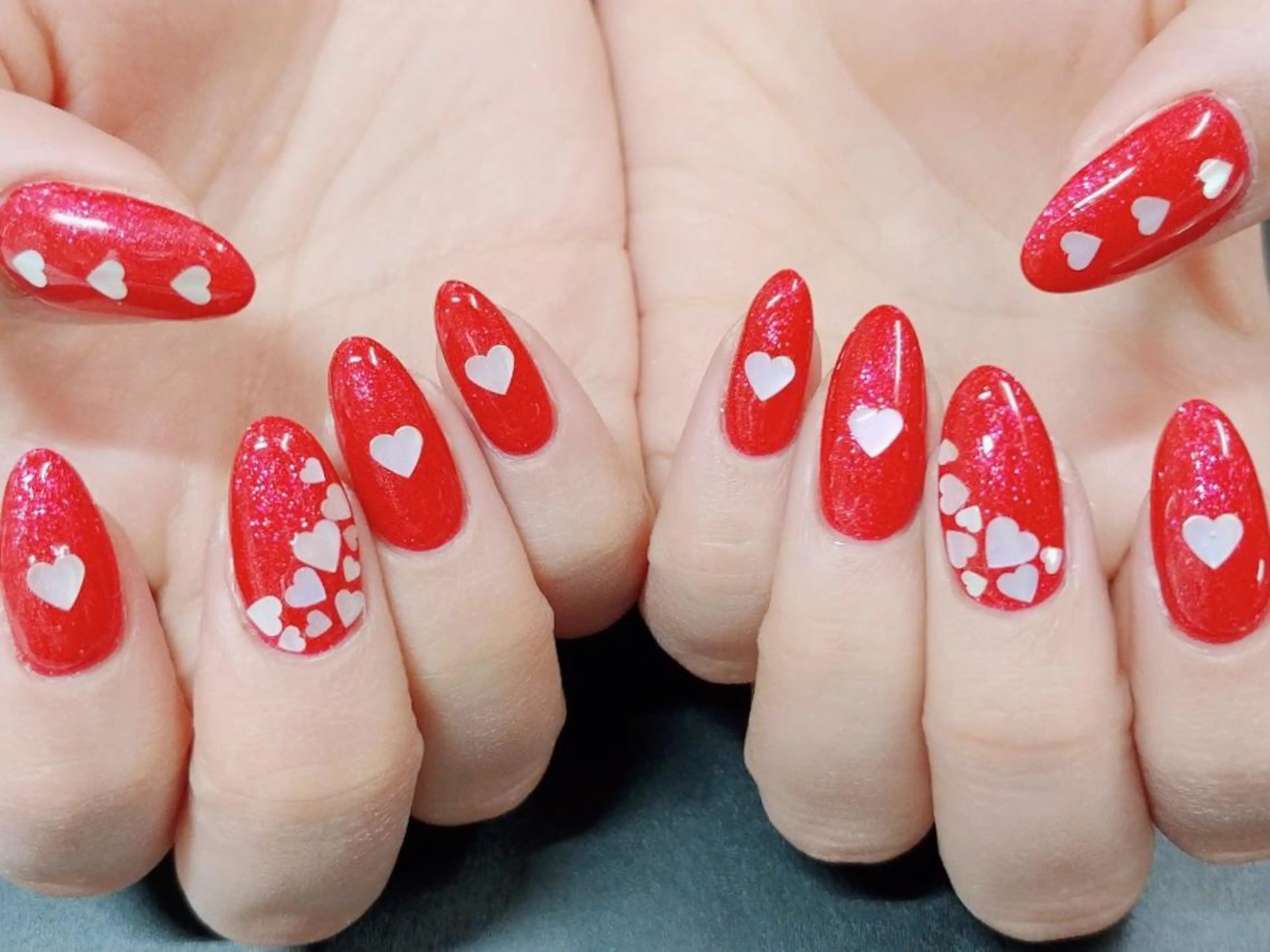 ネイル ハート バレンタイン Nail lieNのネイルデザイン