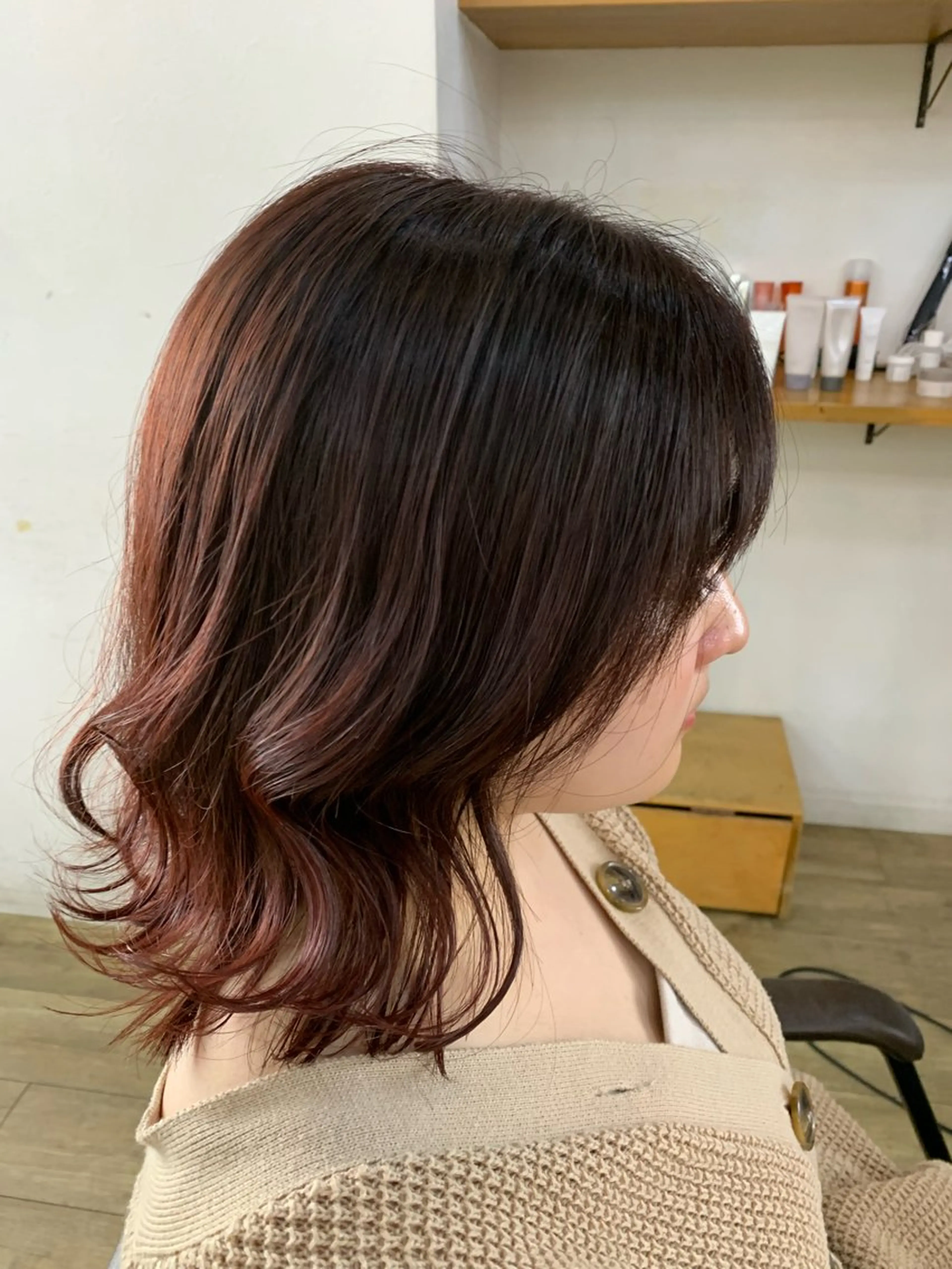 ミディアム カット ヘアカラー ヘアカラー ソムリエ 認定者/山城慶伍のヘアスタイル