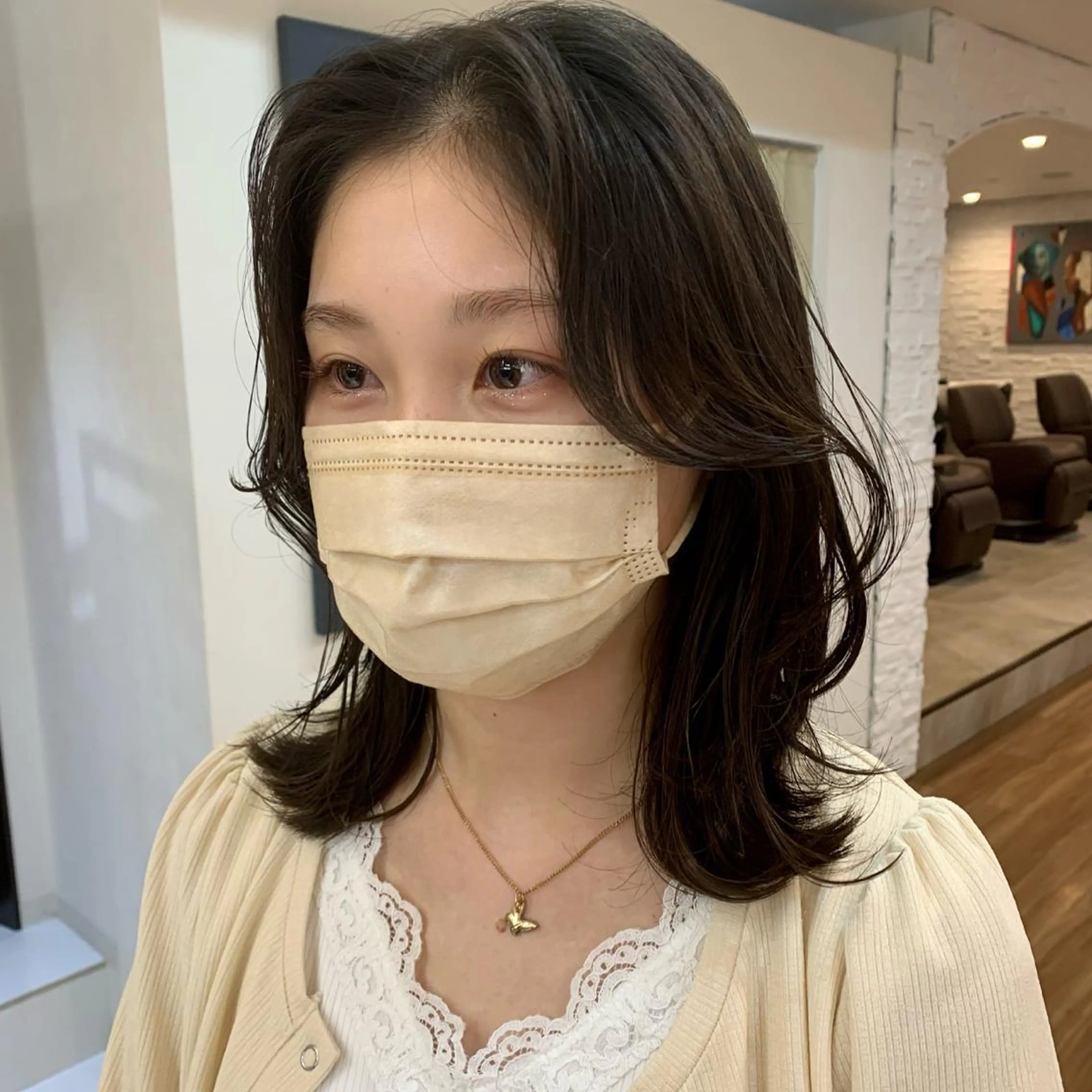 ミディアム くびれヘア 【韓国風くびれヘア】 joule小木曽輝のヘアスタイル