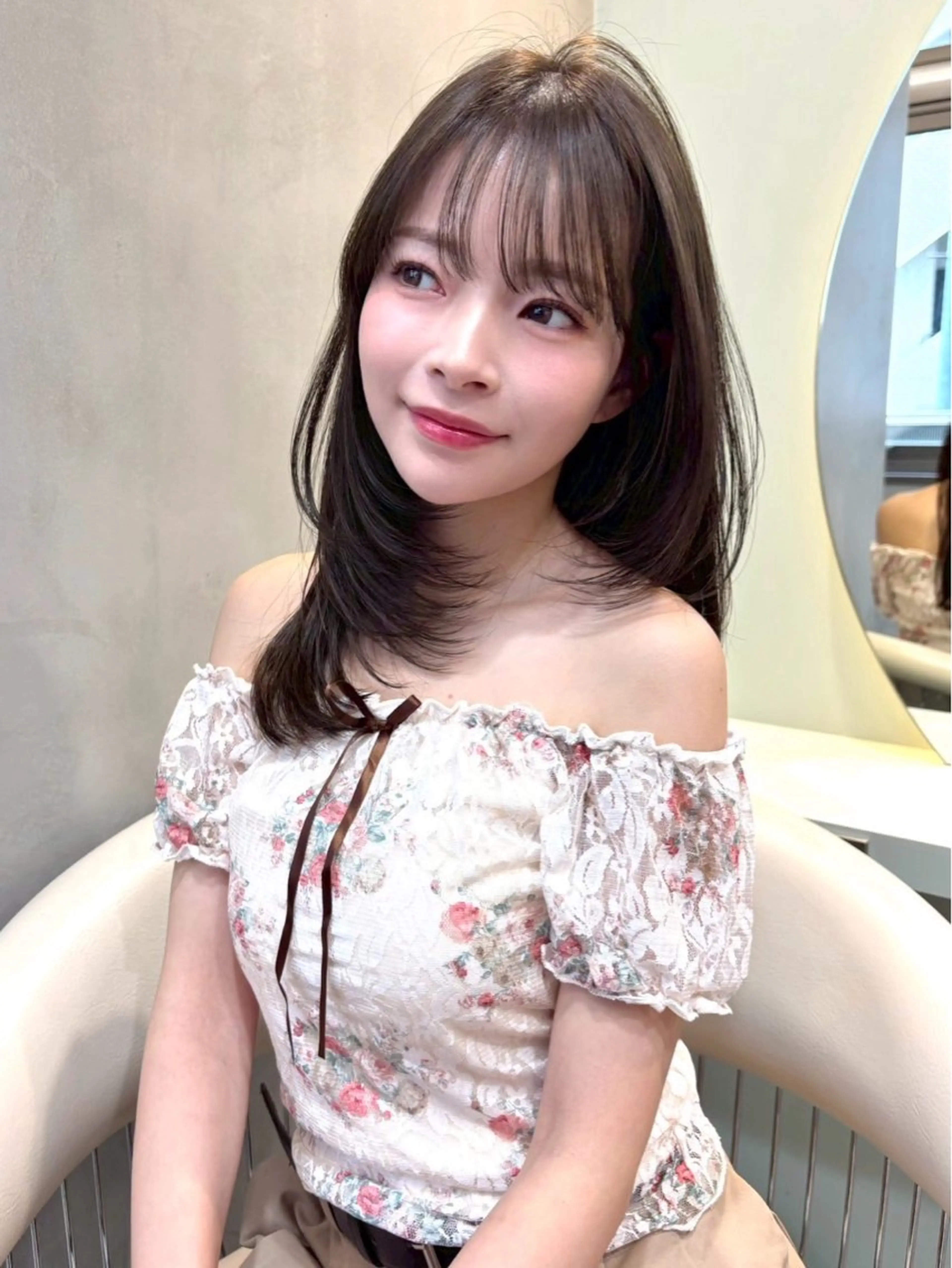 セミロング カット トリートメント 大宮🤍髪質改善 韓国ヘア🪽なるのヘアスタイル